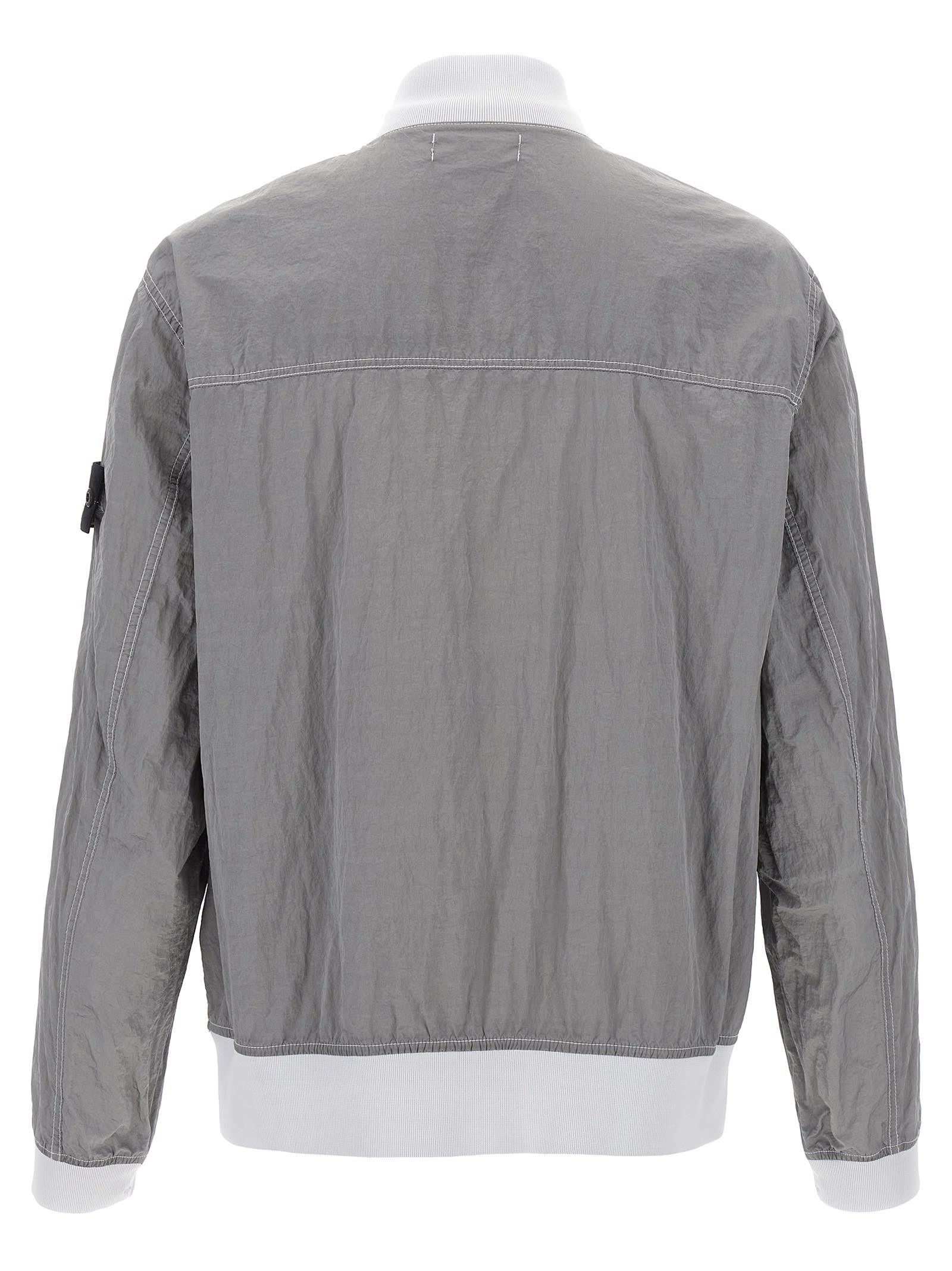 Stone Island Nylon Metal Watro Bomber In Gray