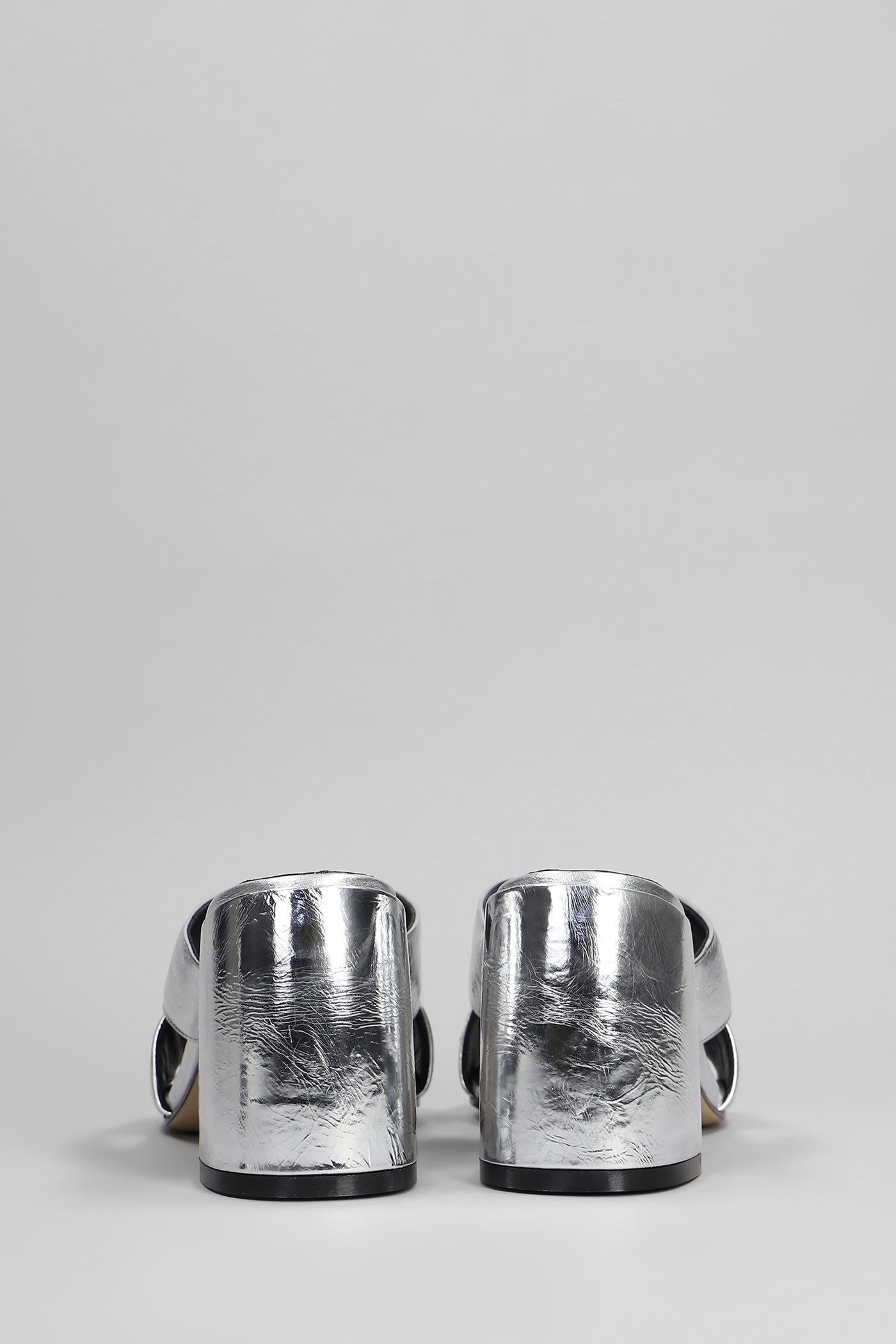 Alchimia Slipper-mule In Silver Leather In Silver