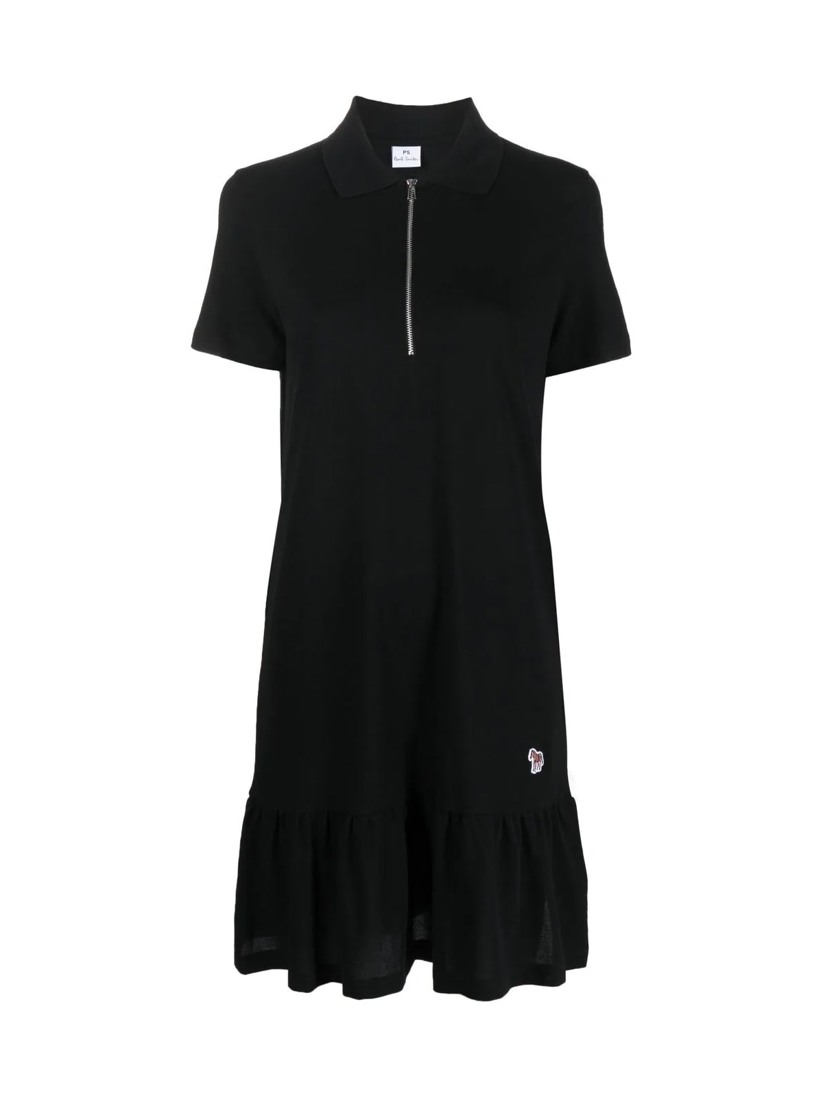 PS BY PAUL SMITH PIQUET DRESS WITH FLOUNCE