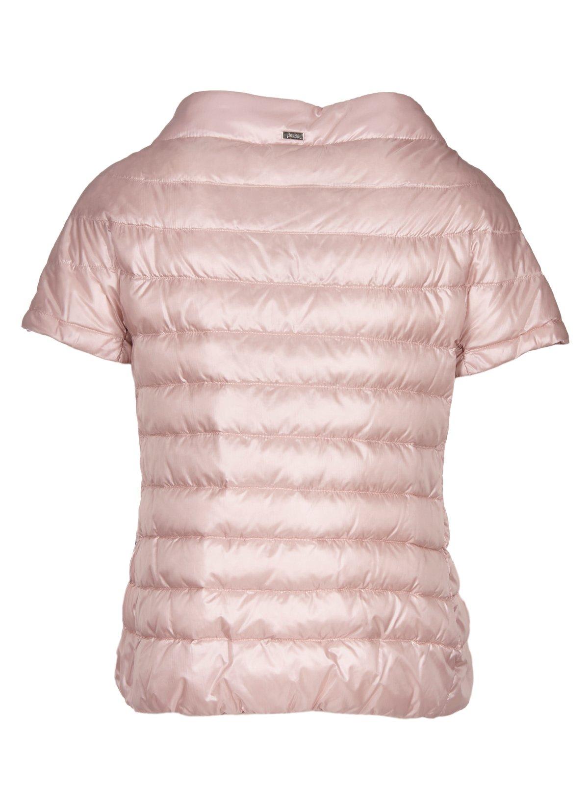 Shop Herno Greta Short-sleeved Puffer Jacket  In Pink