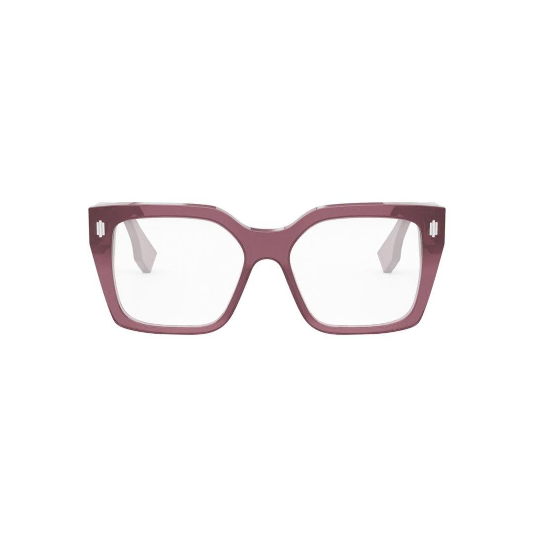 Shop Fendi Square Frame Glasses In 081 - Violet