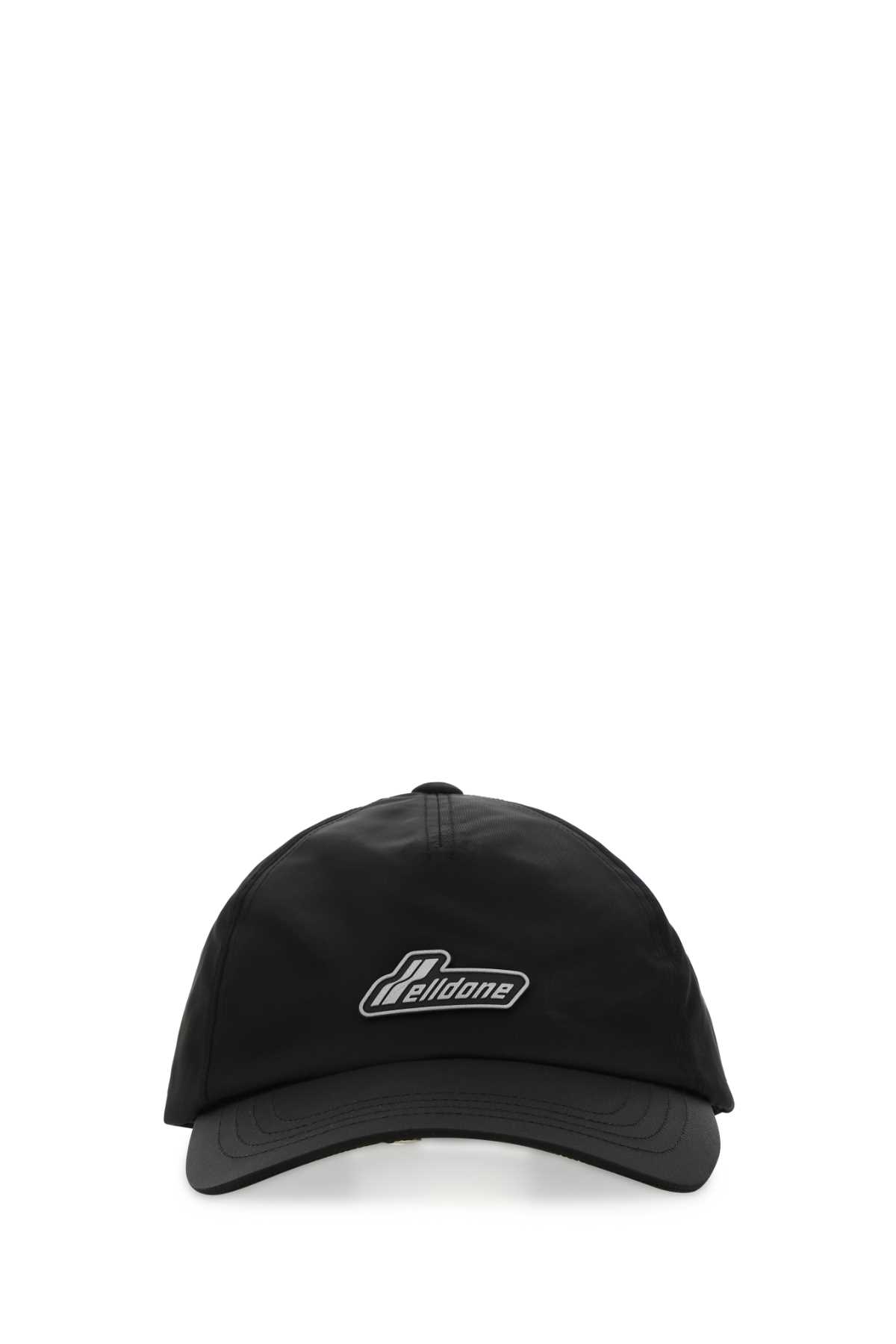 WE11 DONE Black Nylon Baseball Cap