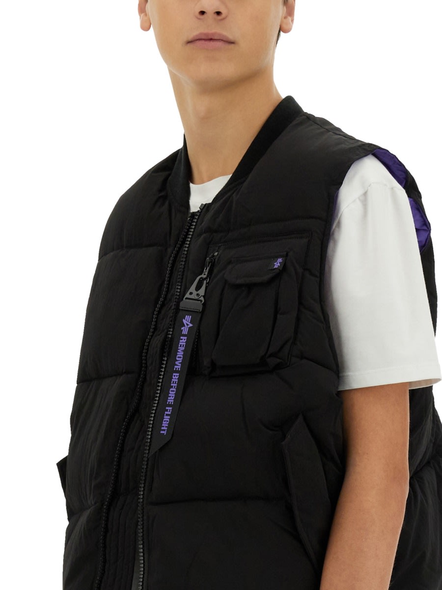 Shop Alpha Industries Sleeveless Ma-1 In Black