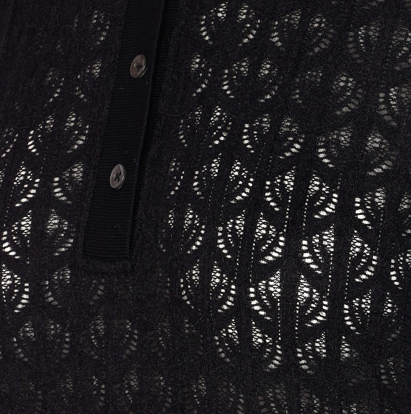 Pinko Knit Lace Bodysuit In Black