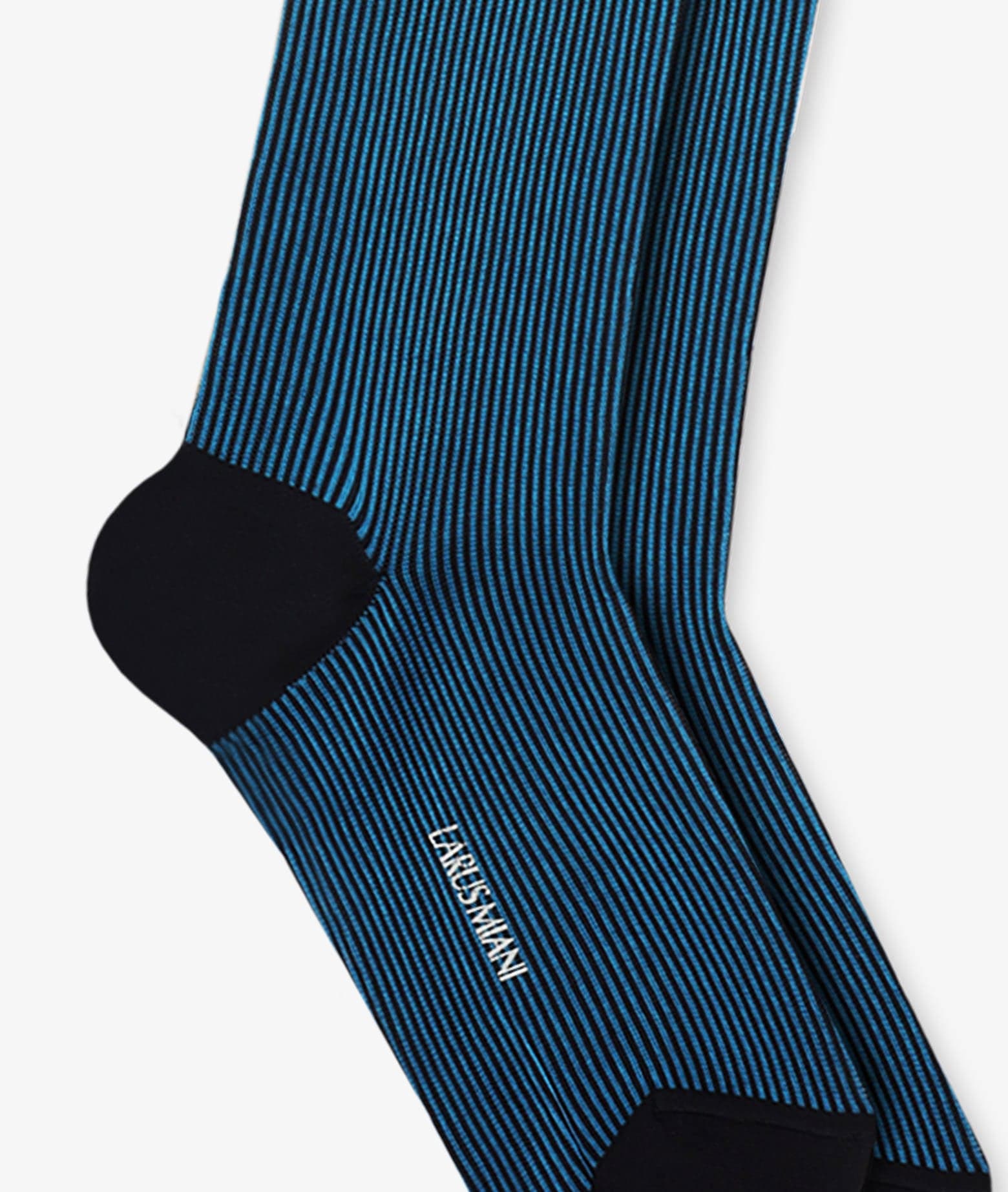 Larusmiani Striped Socks Socks In Lightblue