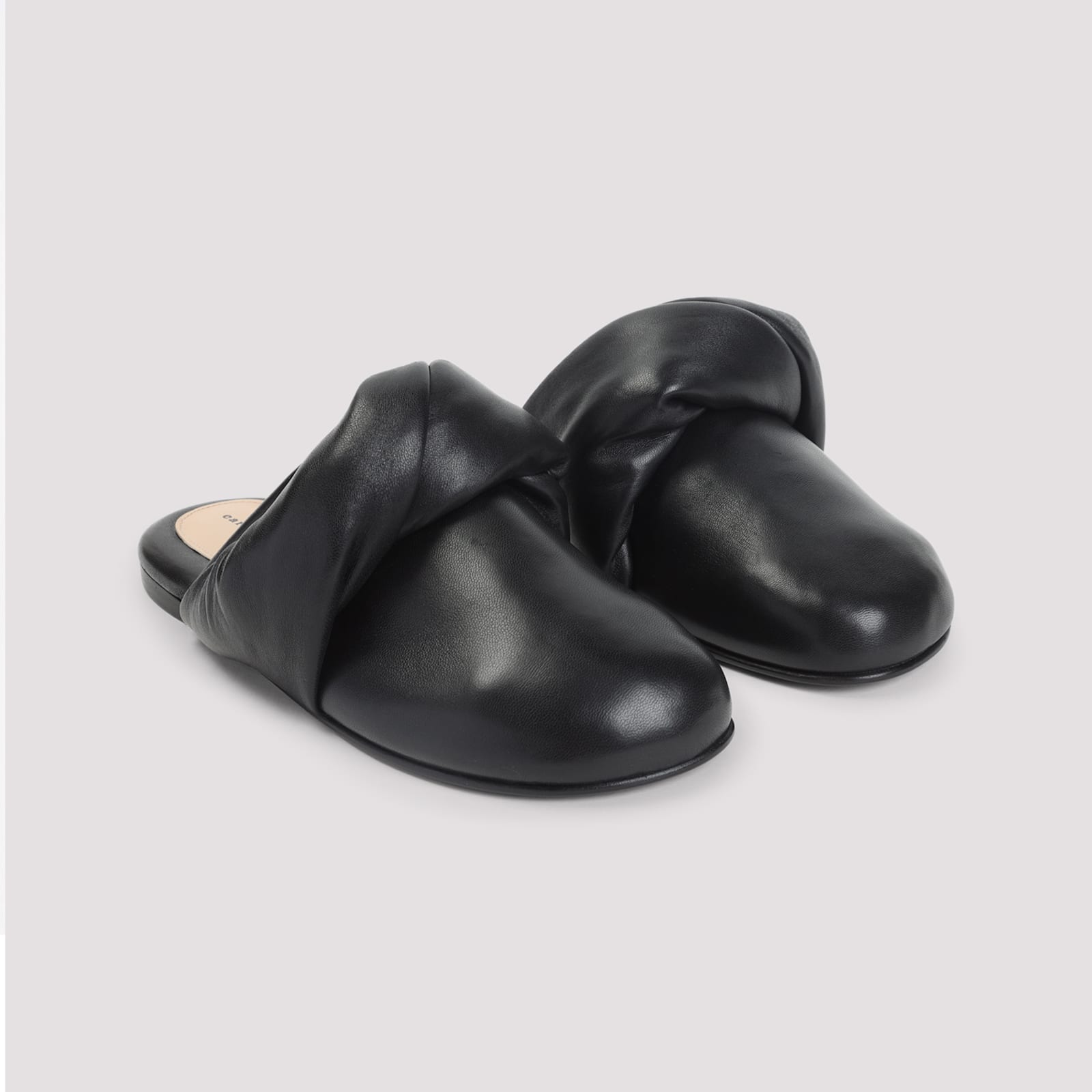 Carven Garnier Knotted Mules In Black