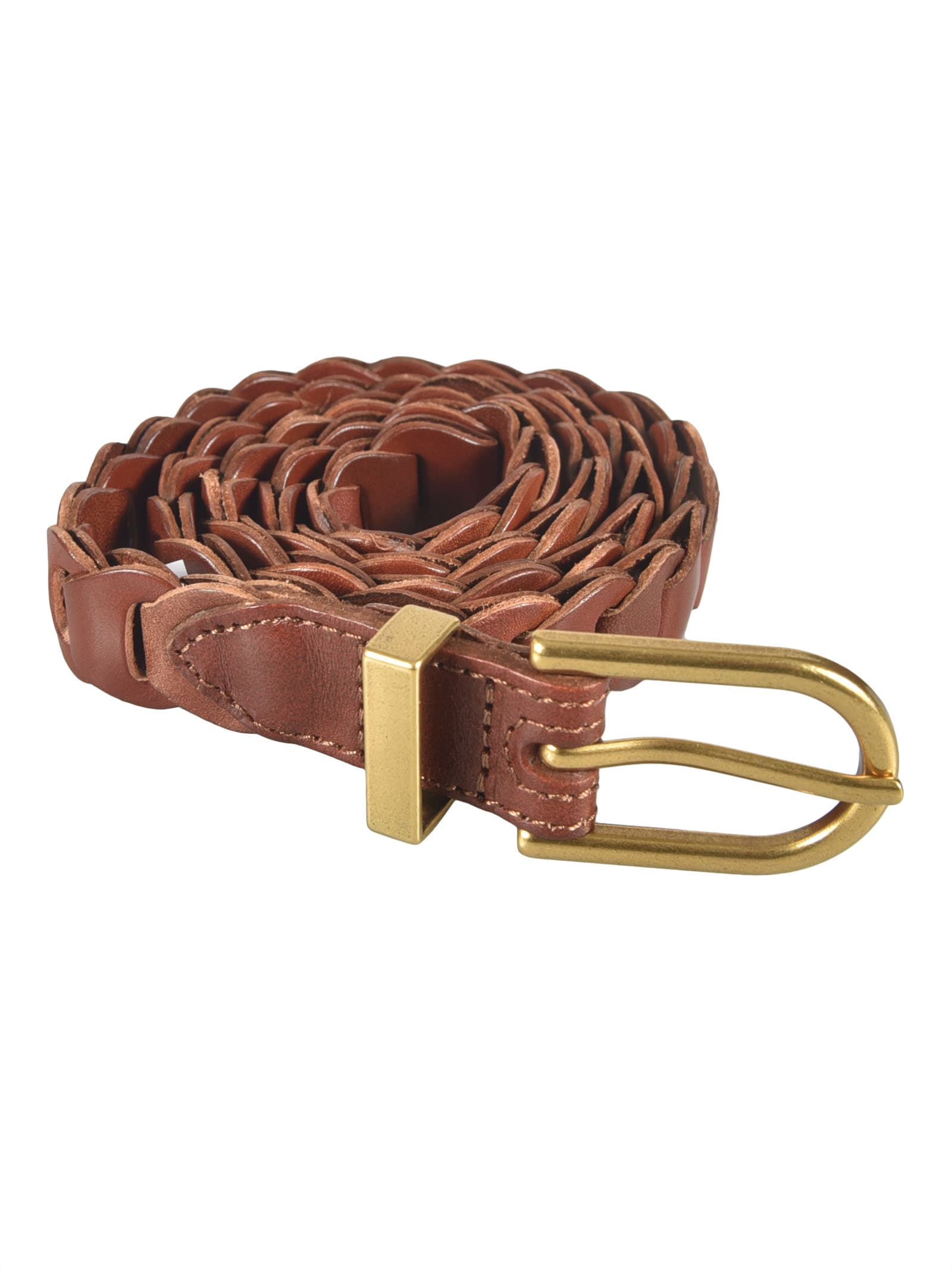 Shop Frame Binded Belt In Brown
