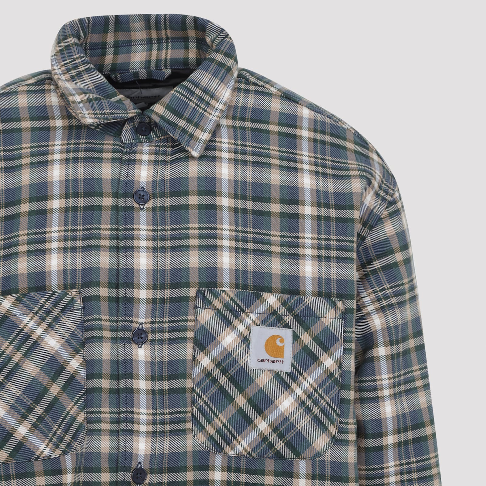 Carhartt Wip Cronyn Dark Navy Cotton Shirt Jacket In Blue