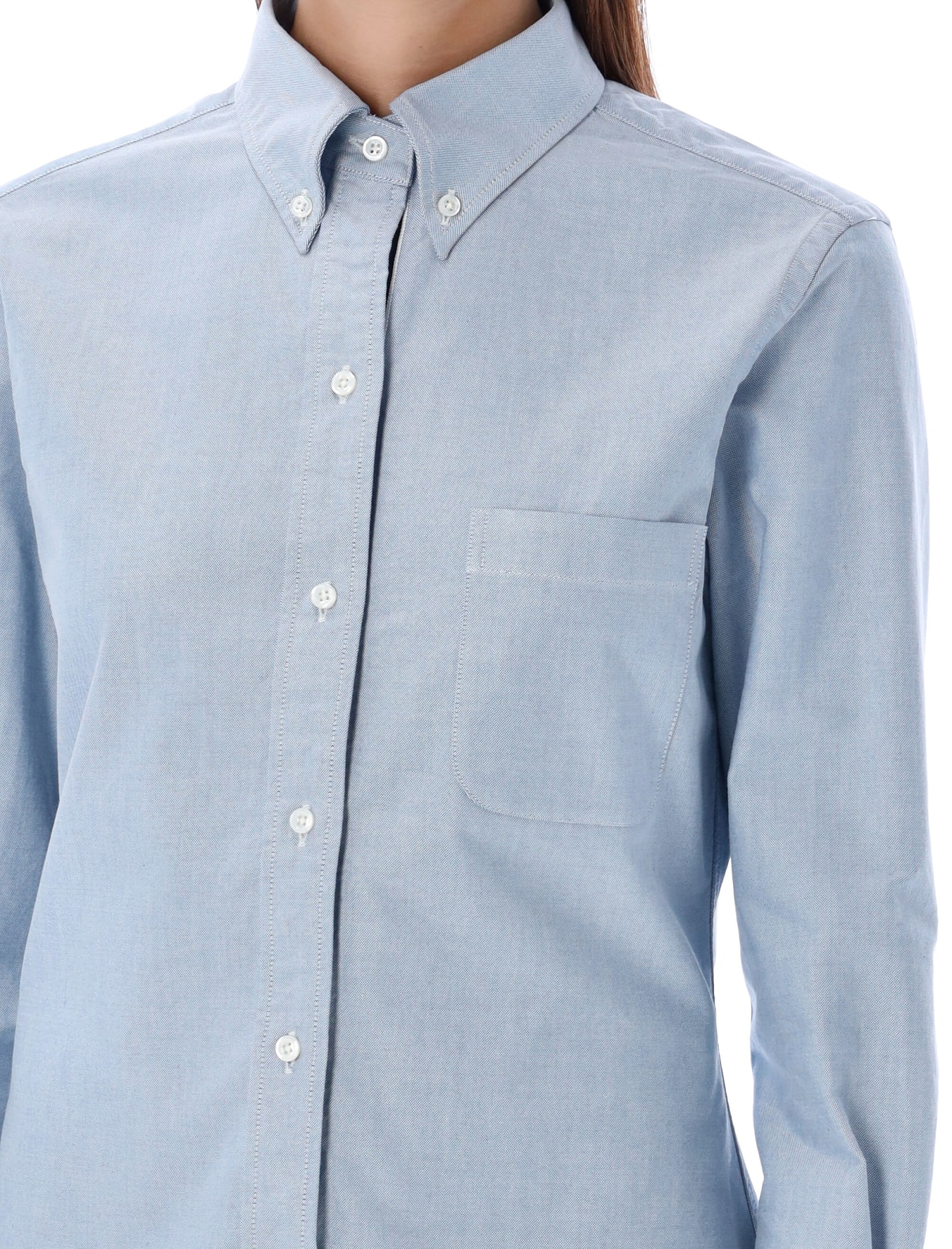 Thom Browne Oxfrod Shirt In Light Blue
