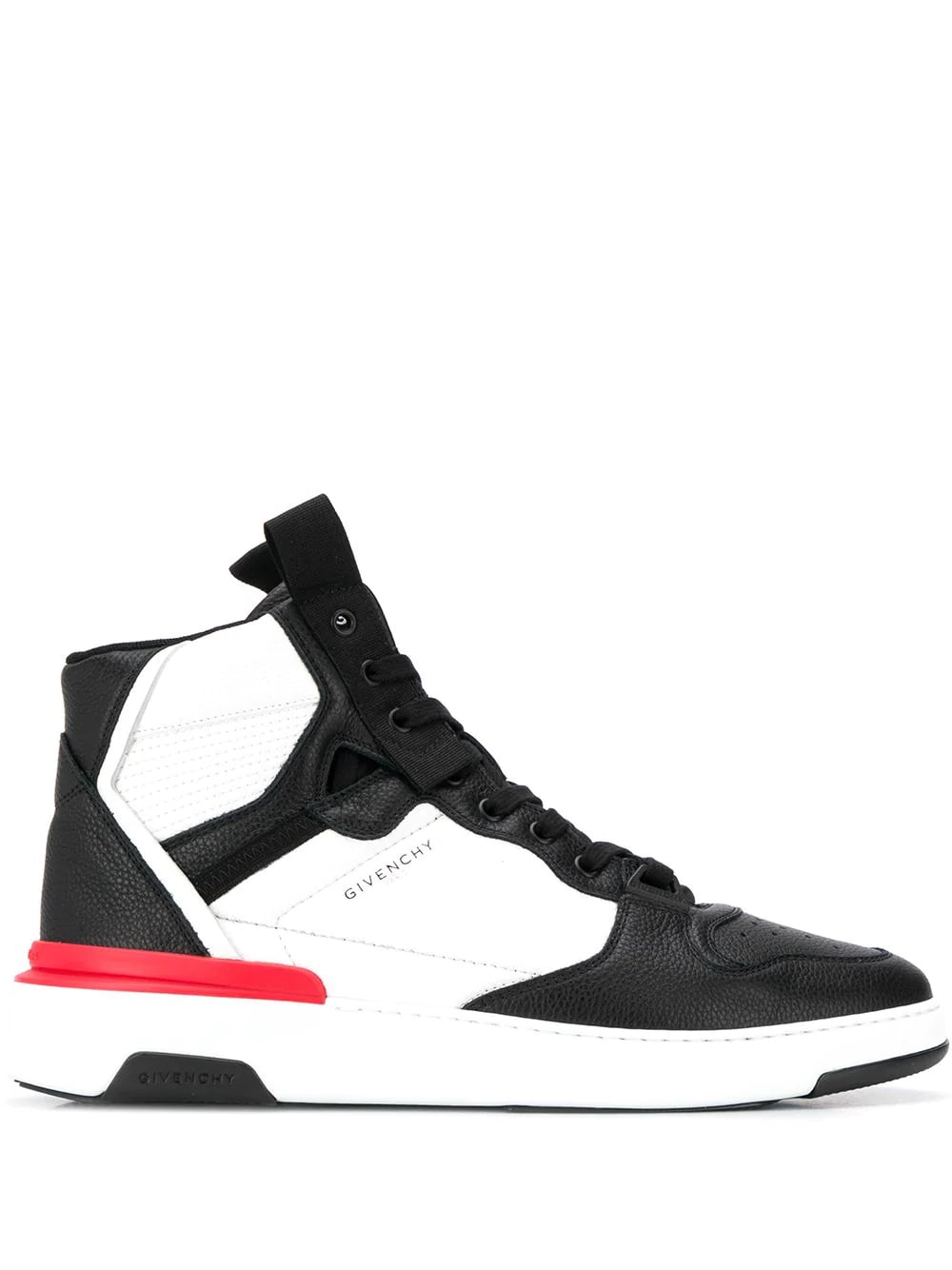 Givenchy Man Wing High Sneakers In Bicolor Leather