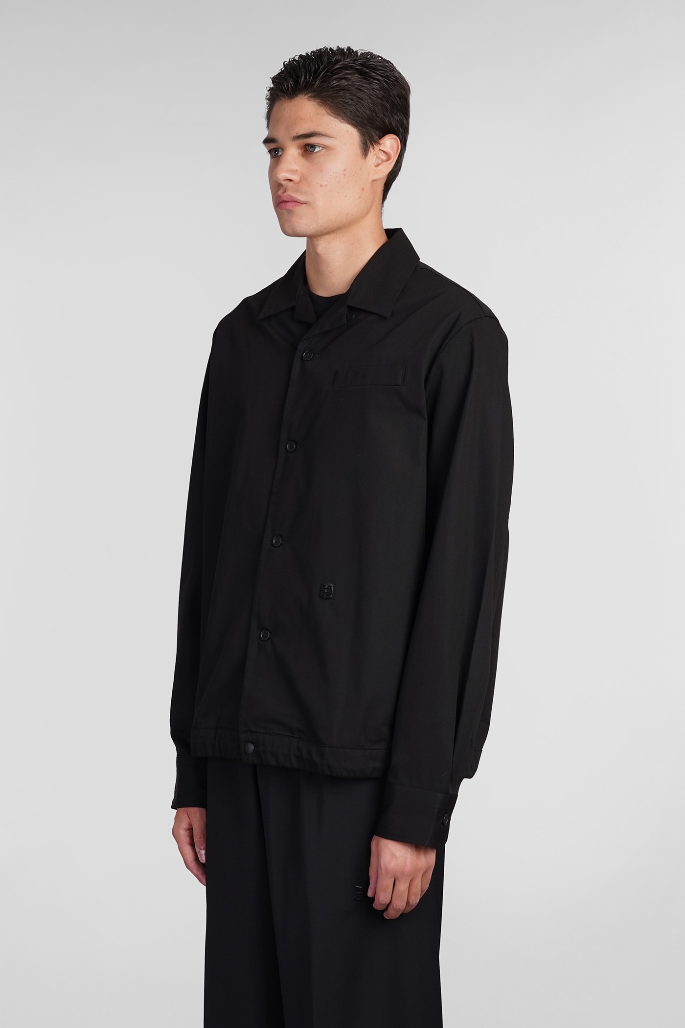 Shop Givenchy Shirt In Black Cotton