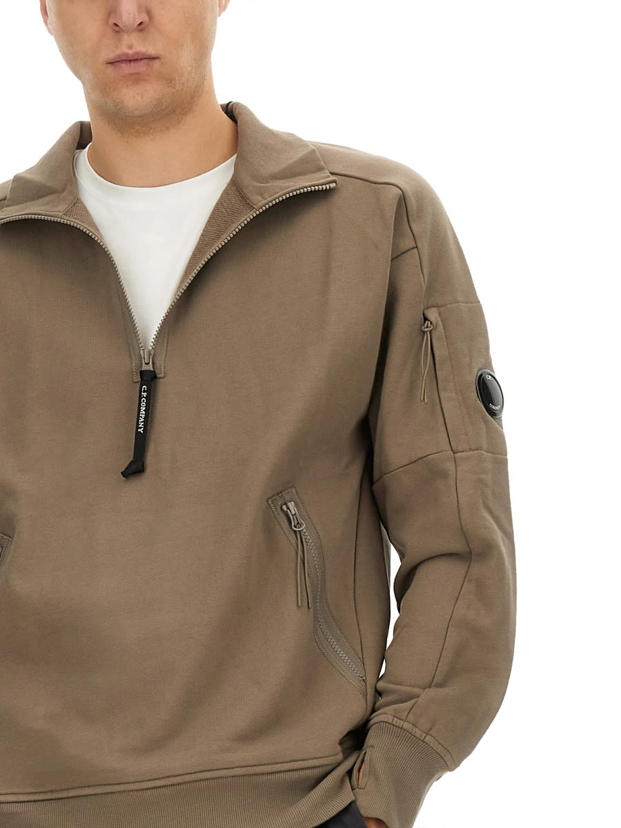 C.p. Company C.p.company Sweatshirt With Logo In Grey