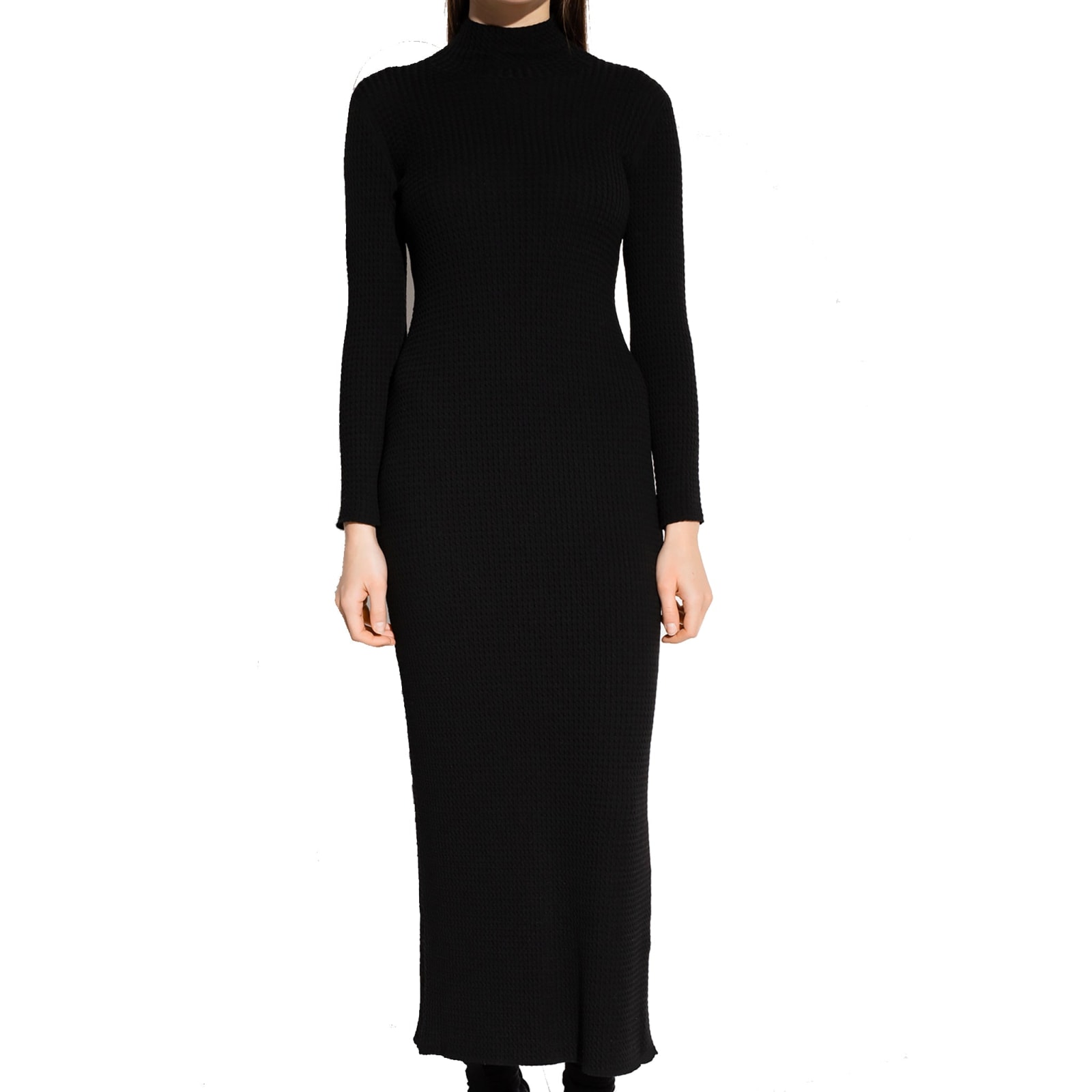 Shop Balenciaga Wool Dress In Black