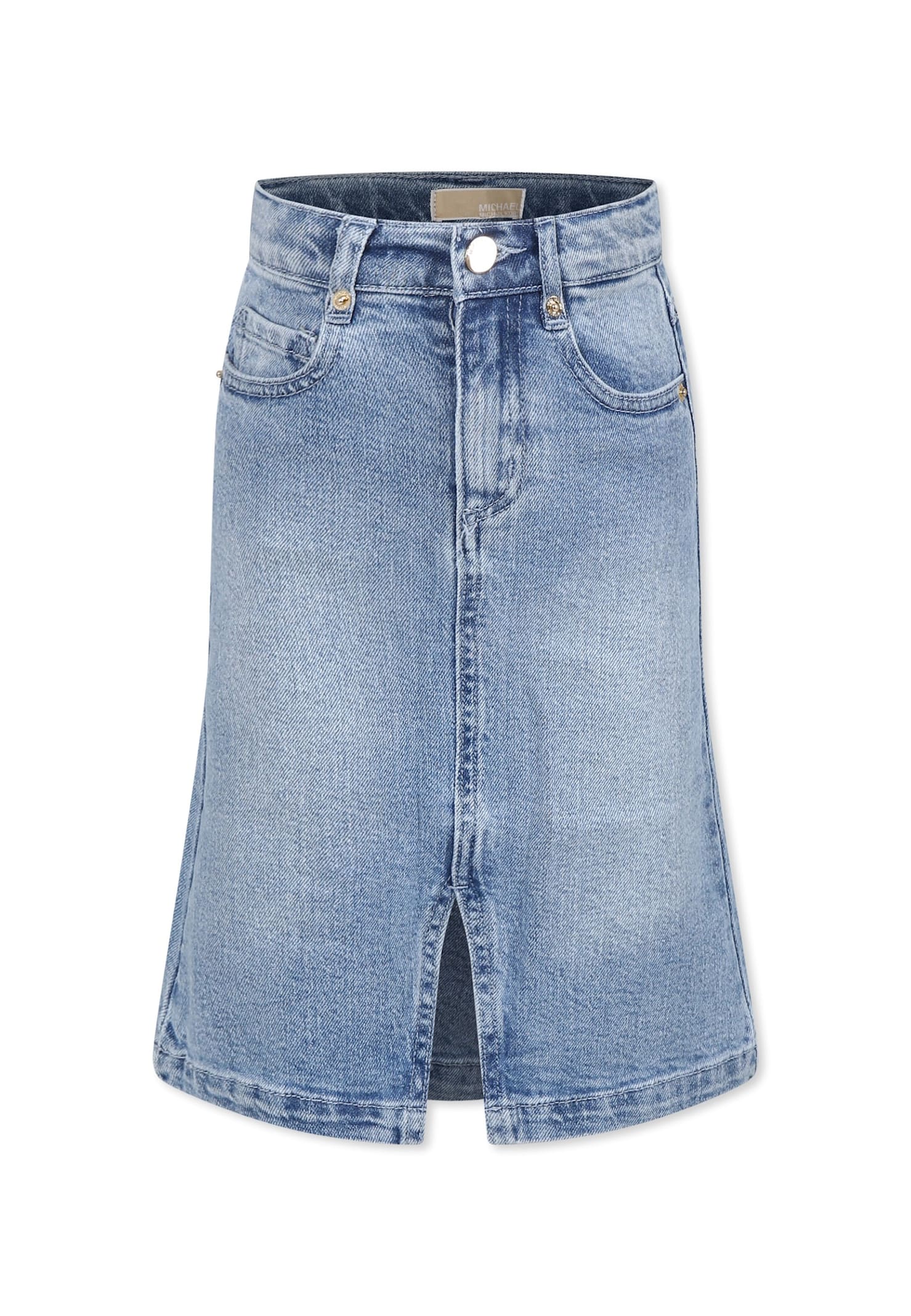 Shop Michael Kors Denim Skirt For Girl With Logo
