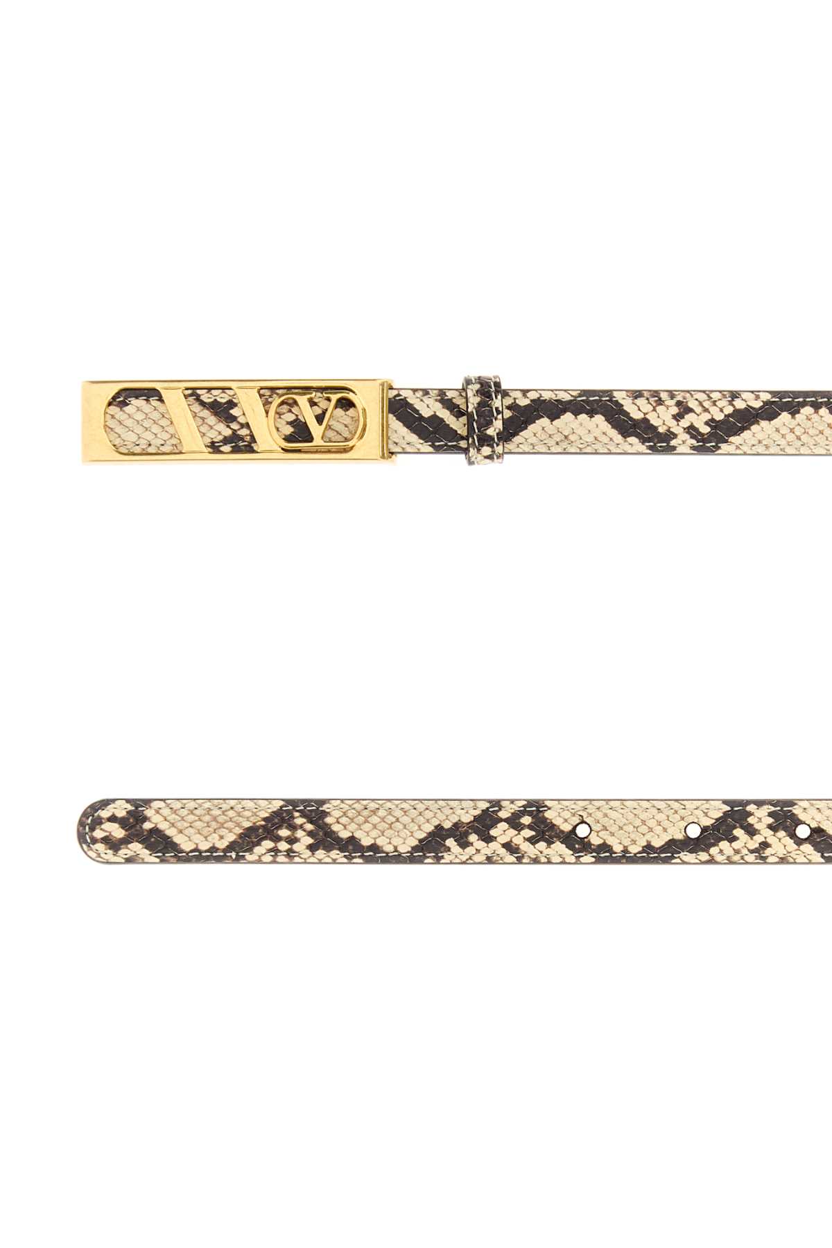 Valentino Multicolor Leather Reversible Belt In Brown
