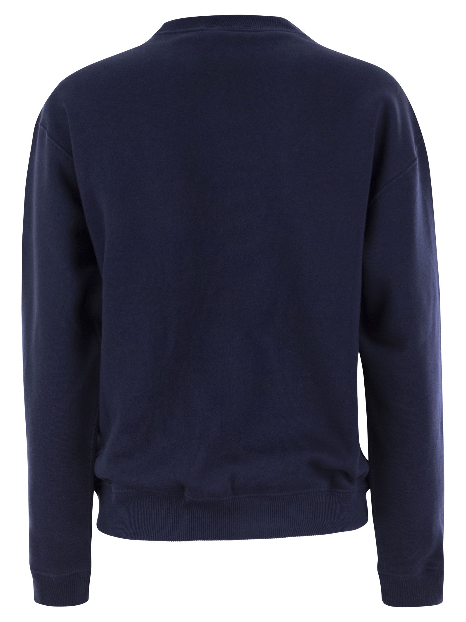 Shop Polo Ralph Lauren Crewneck Sweatshirt In Navy