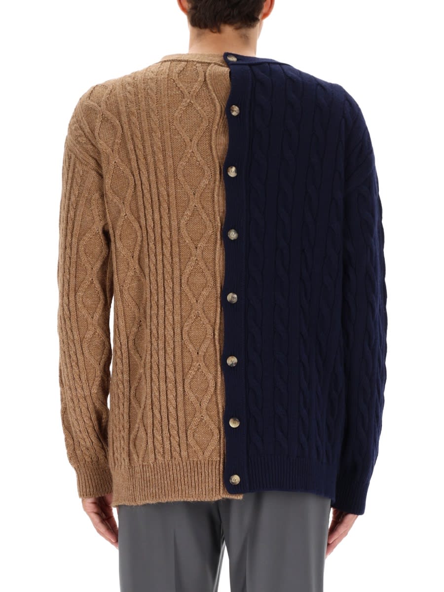 Moschino Couture Bicolor Caridigan In Multi