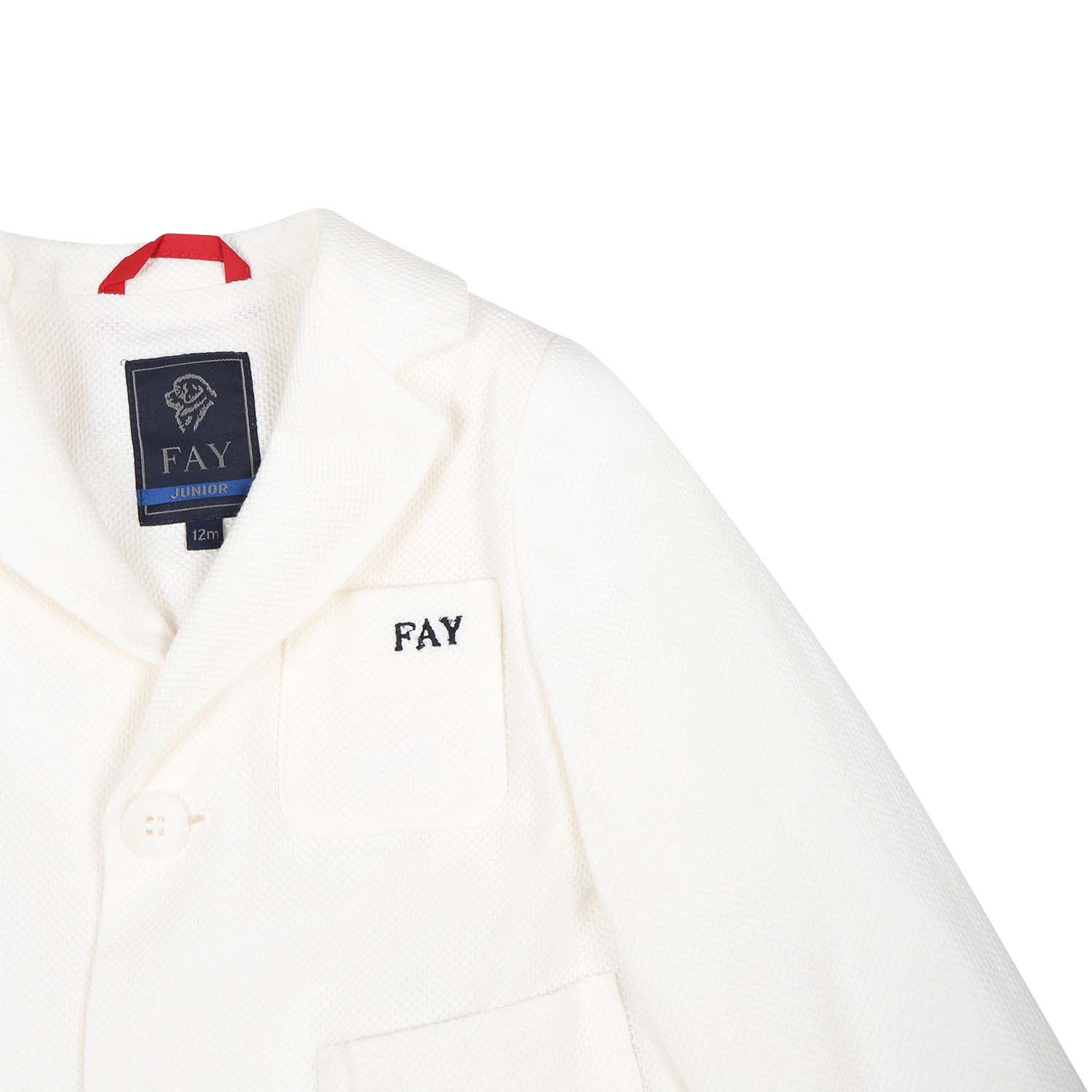 Shop Fay Ivory Suit For Baby Boy With Logo