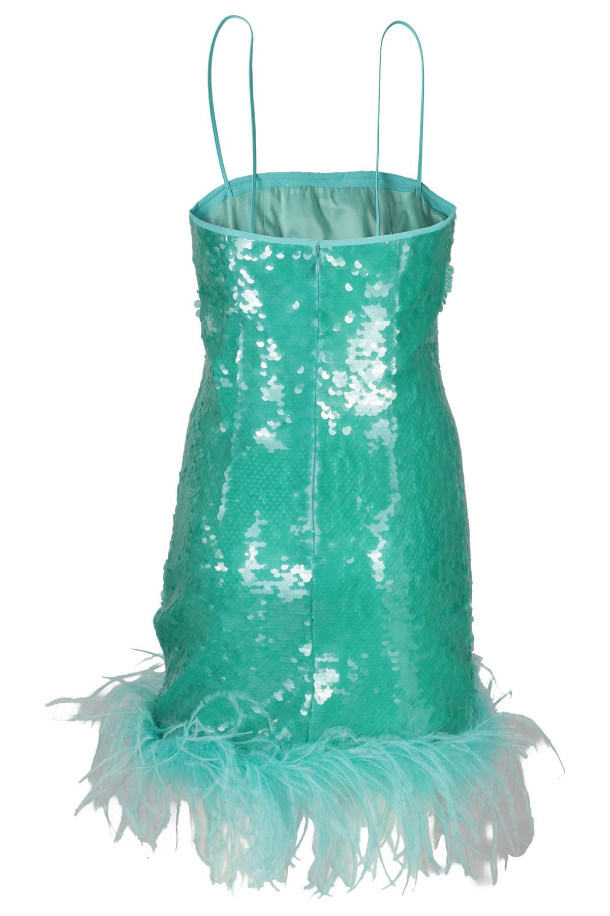 Shop Giuseppe Di Morabito Trasparent Sequins Mini Dress In Blu Zircon