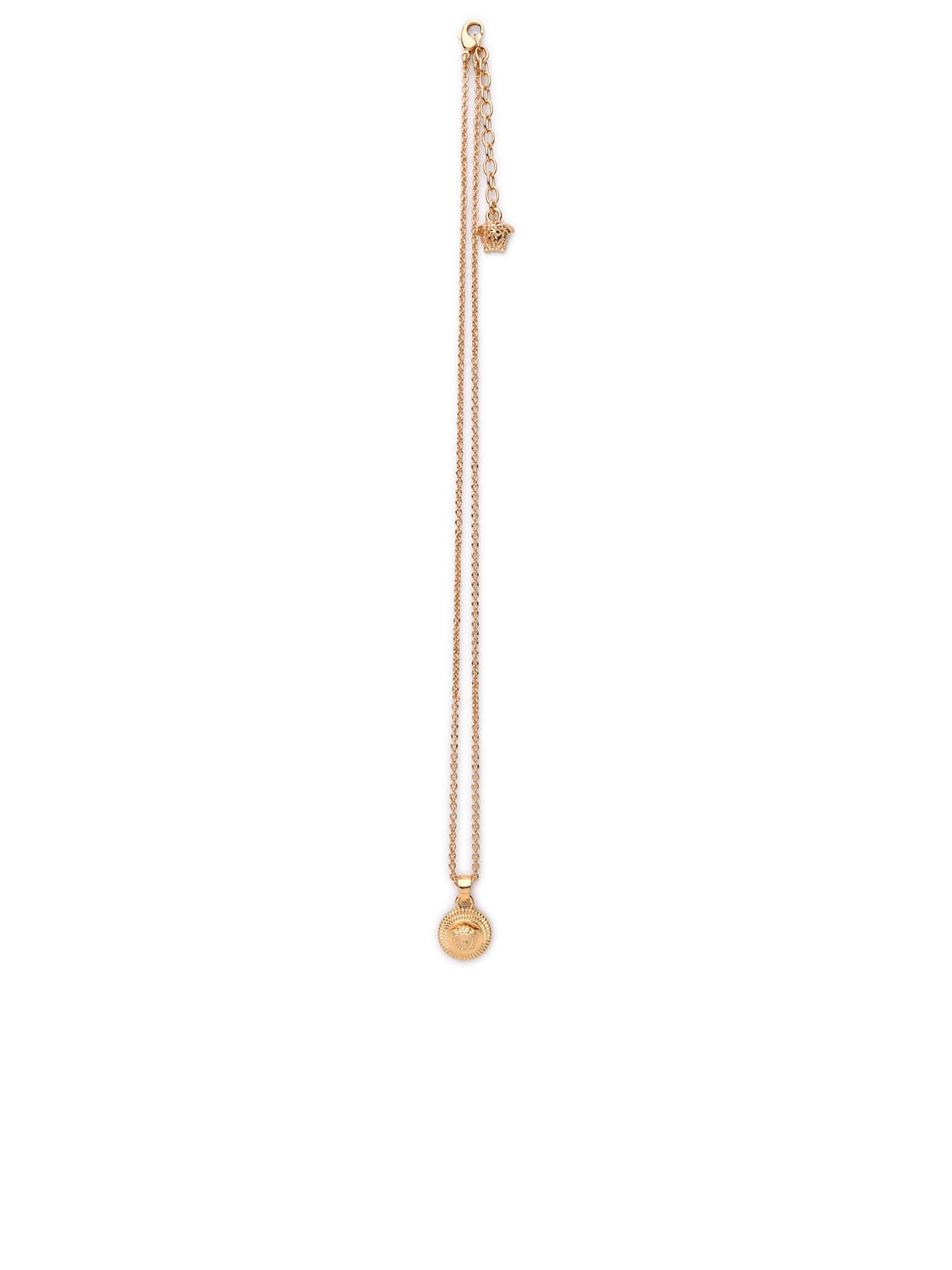 Shop Versace Medusa Gold Brass Necklace In Oro