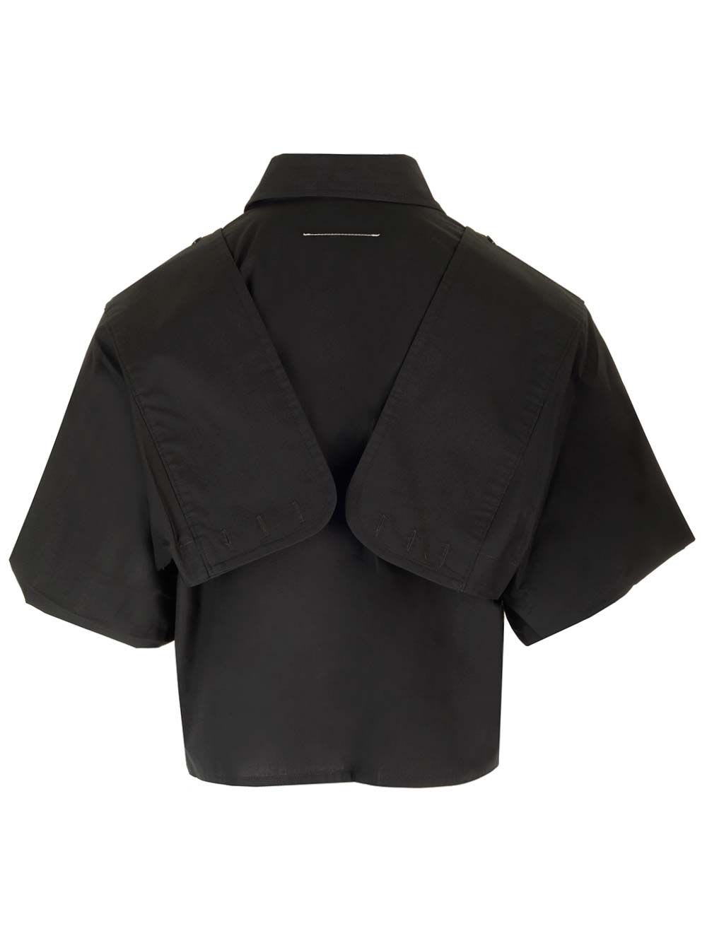 Shop Mm6 Maison Margiela Boxy Fit Shirt In Black