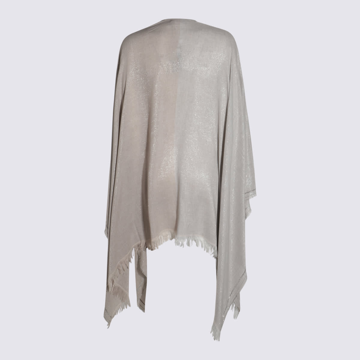 Fabiana Filippi Grey Viscose Scarves In Greige