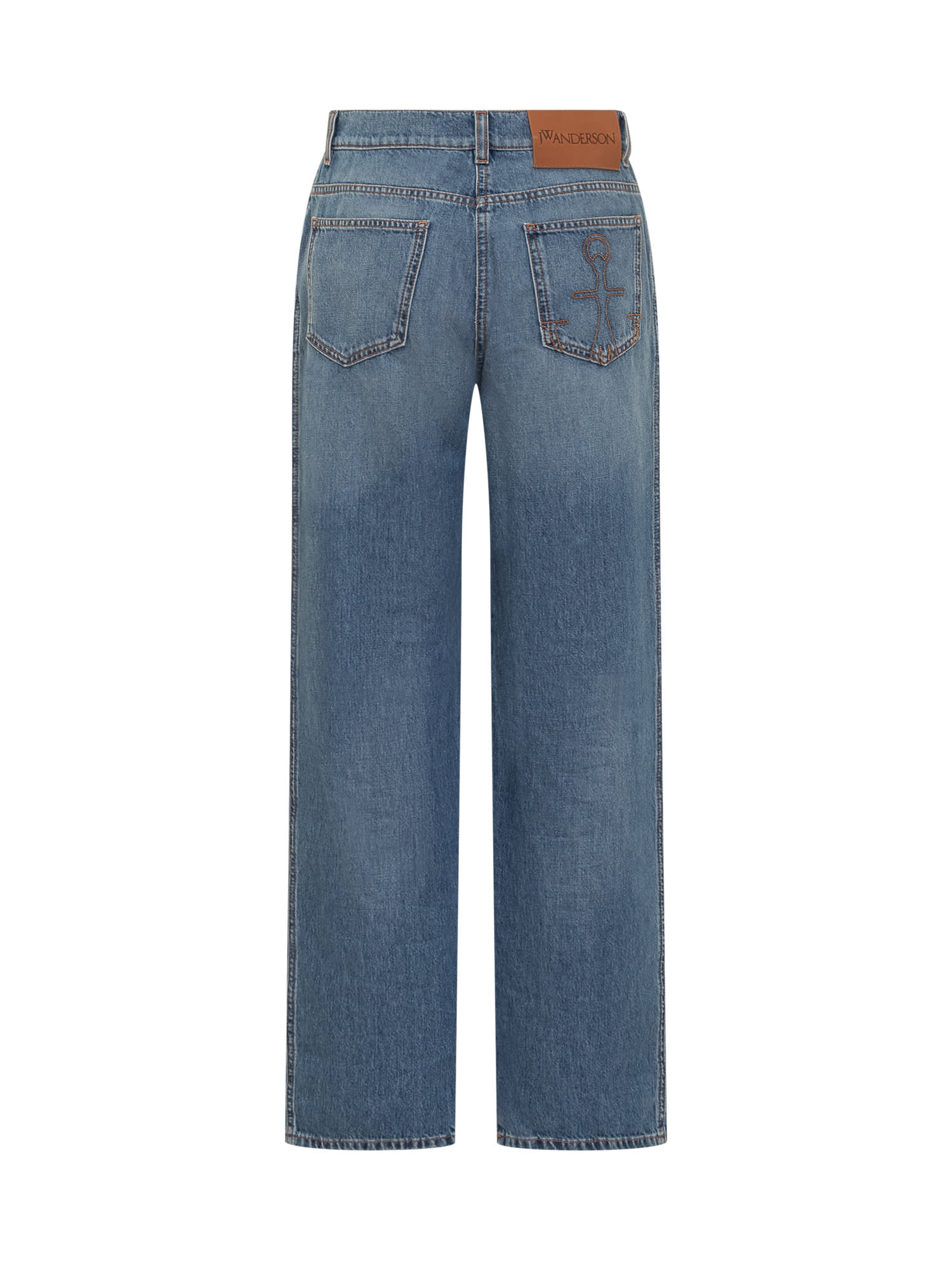 Shop Jw Anderson Cut-out Bootcut Jeans In Light Blue