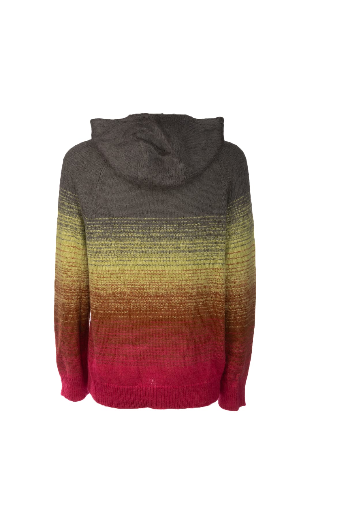 Laneus Gradient Hooded Sweater Long Sleeves In Multi