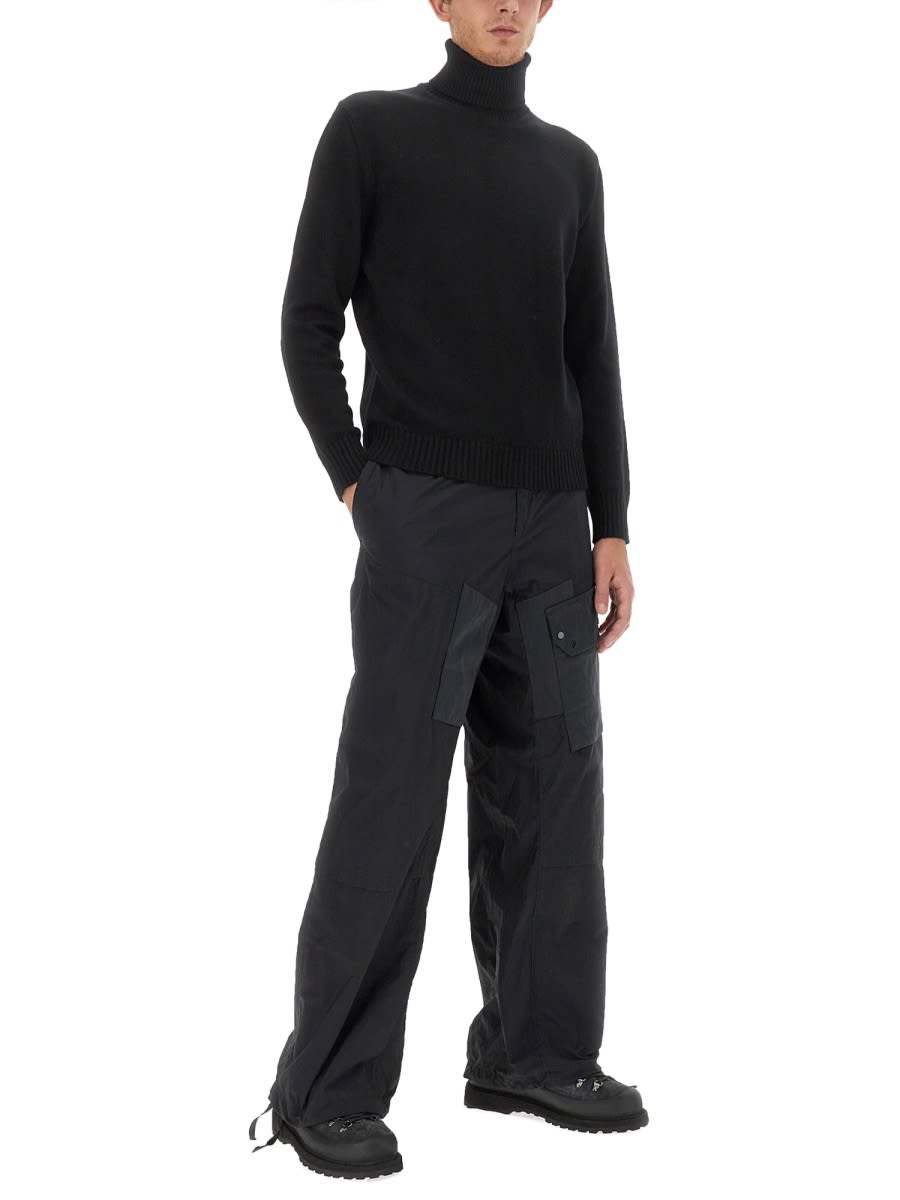 Ten C Utility Cargo Pants Drawstring Hem In Black
