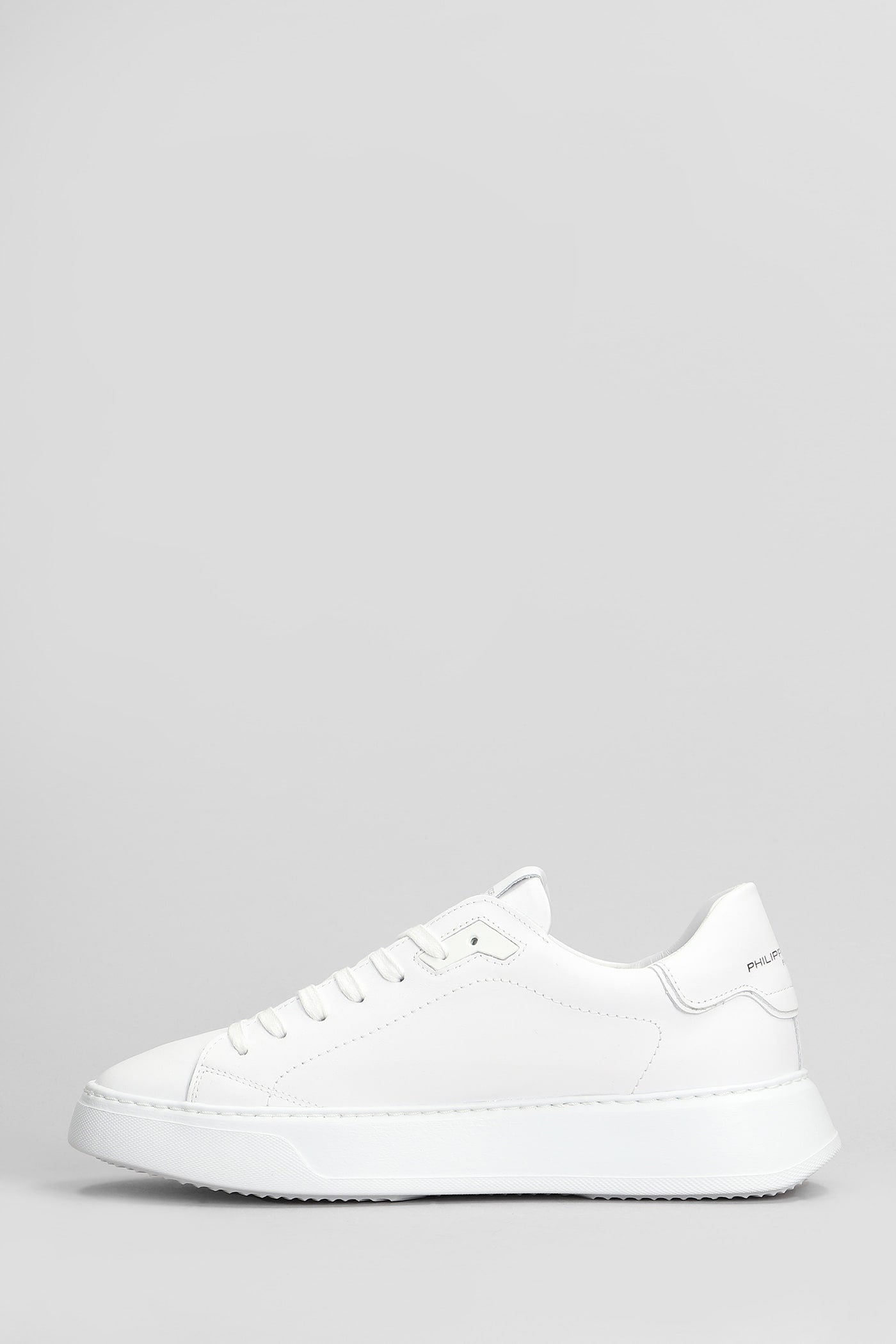Philippe Model Temple Veau Leather Sneakers In White