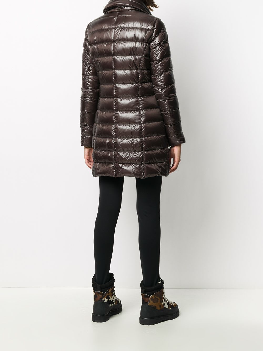 Herno Maria Quilted Down Jacket In Brown
