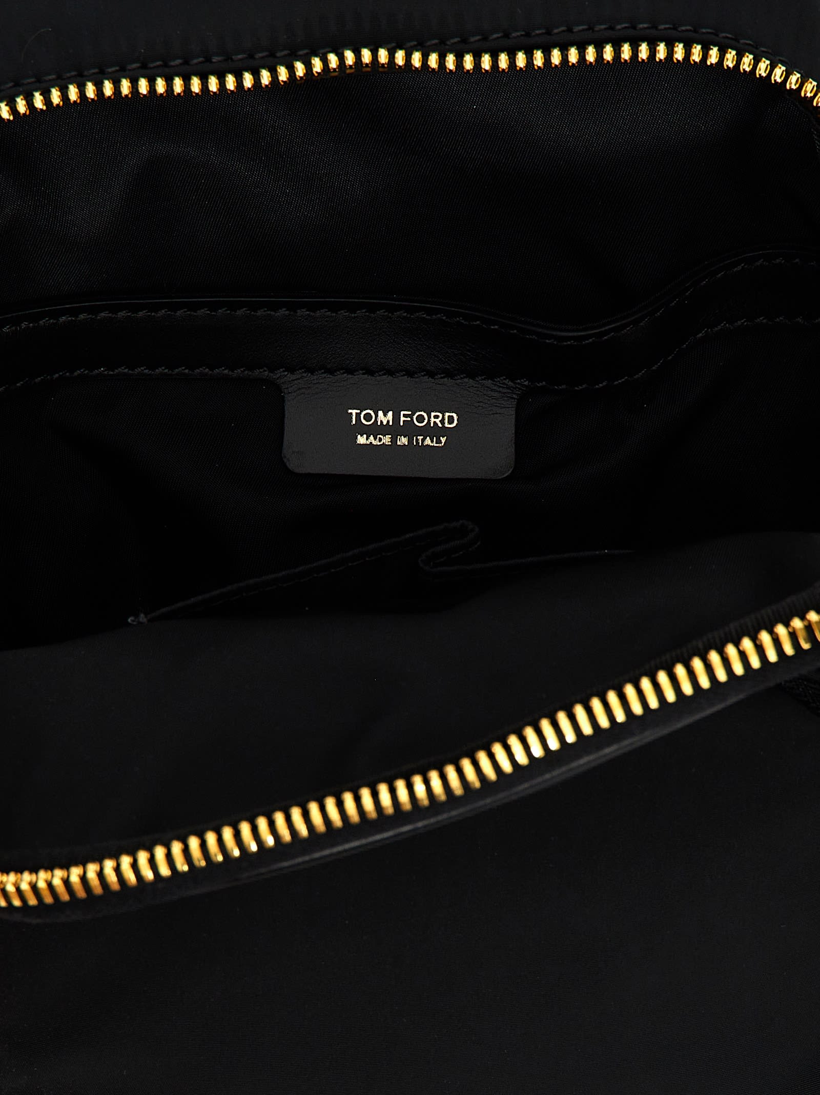 Shop Tom Ford Logo Nylon Shoulder Strap In Black