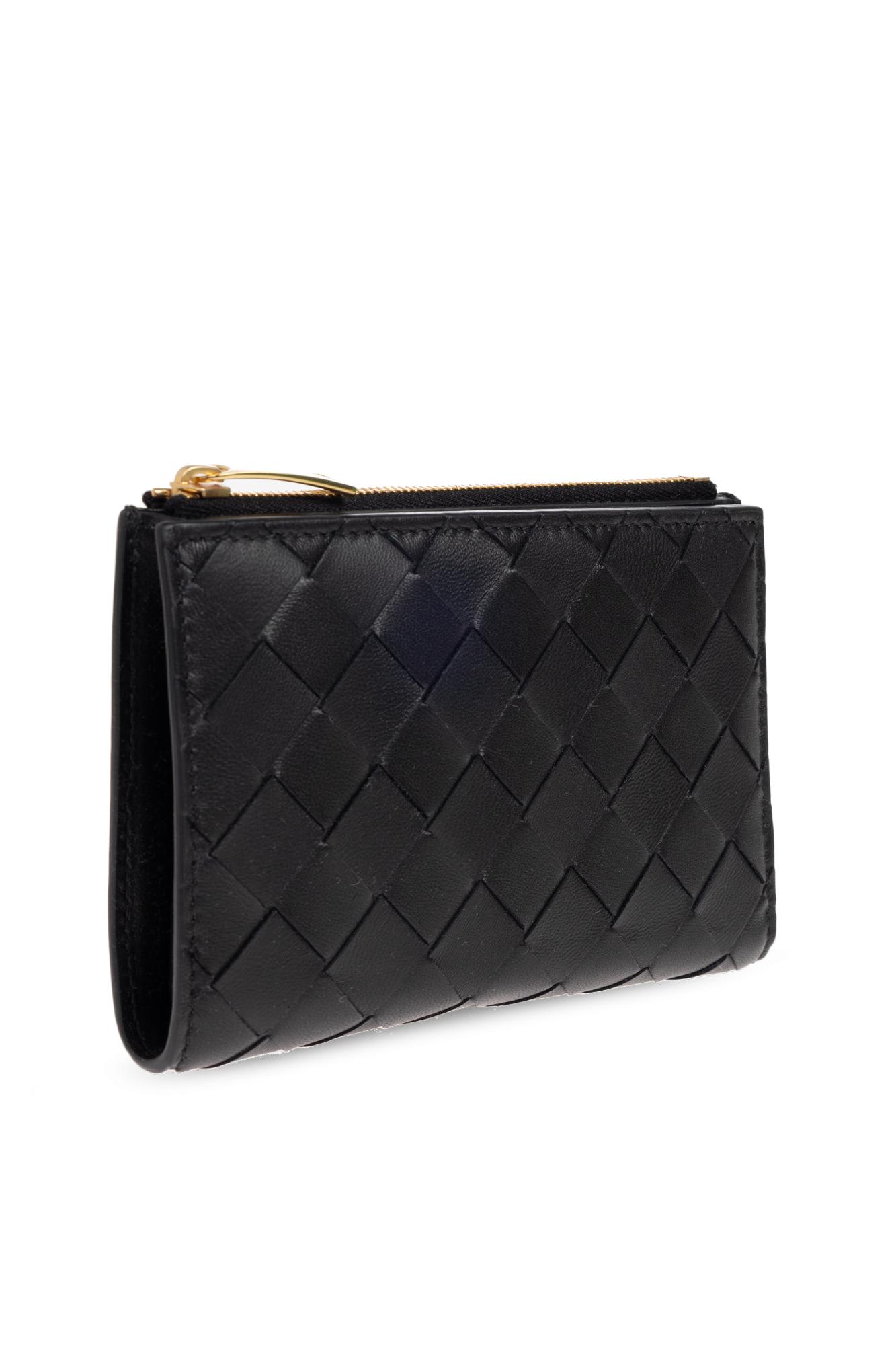 Bottega Veneta Leather Wallet In Black