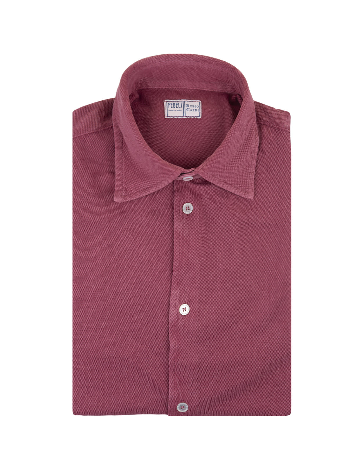 Shop Fedeli Purple Classic Shirt In Light Piquet