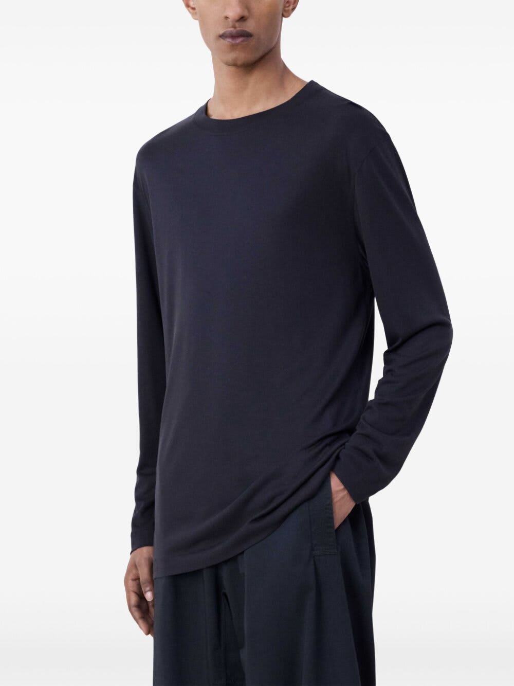 Shop Lemaire T Shirt Jersey In Caviar