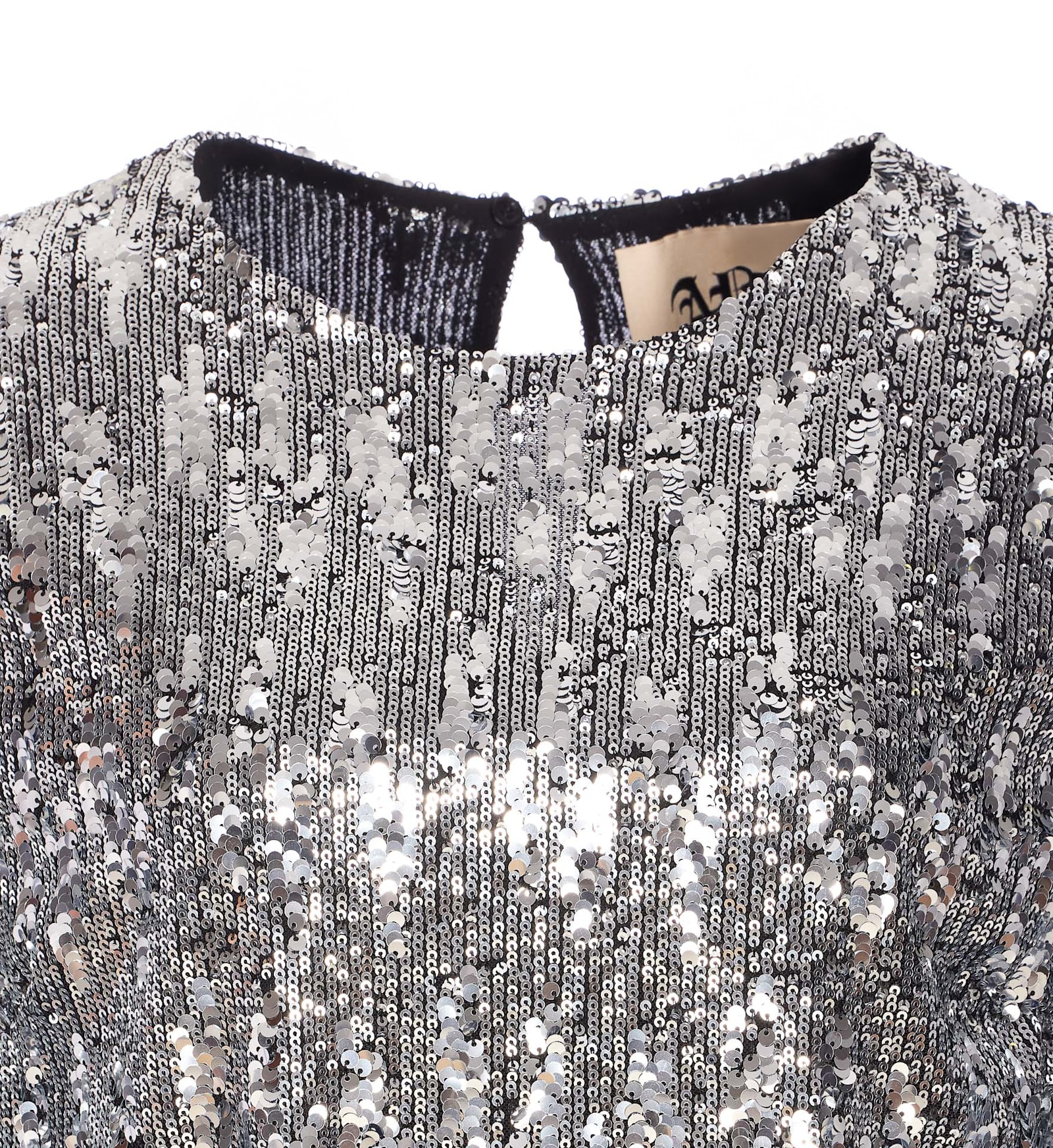 Aniye By Sequin-embellished Short-sleeve Top In Metallic