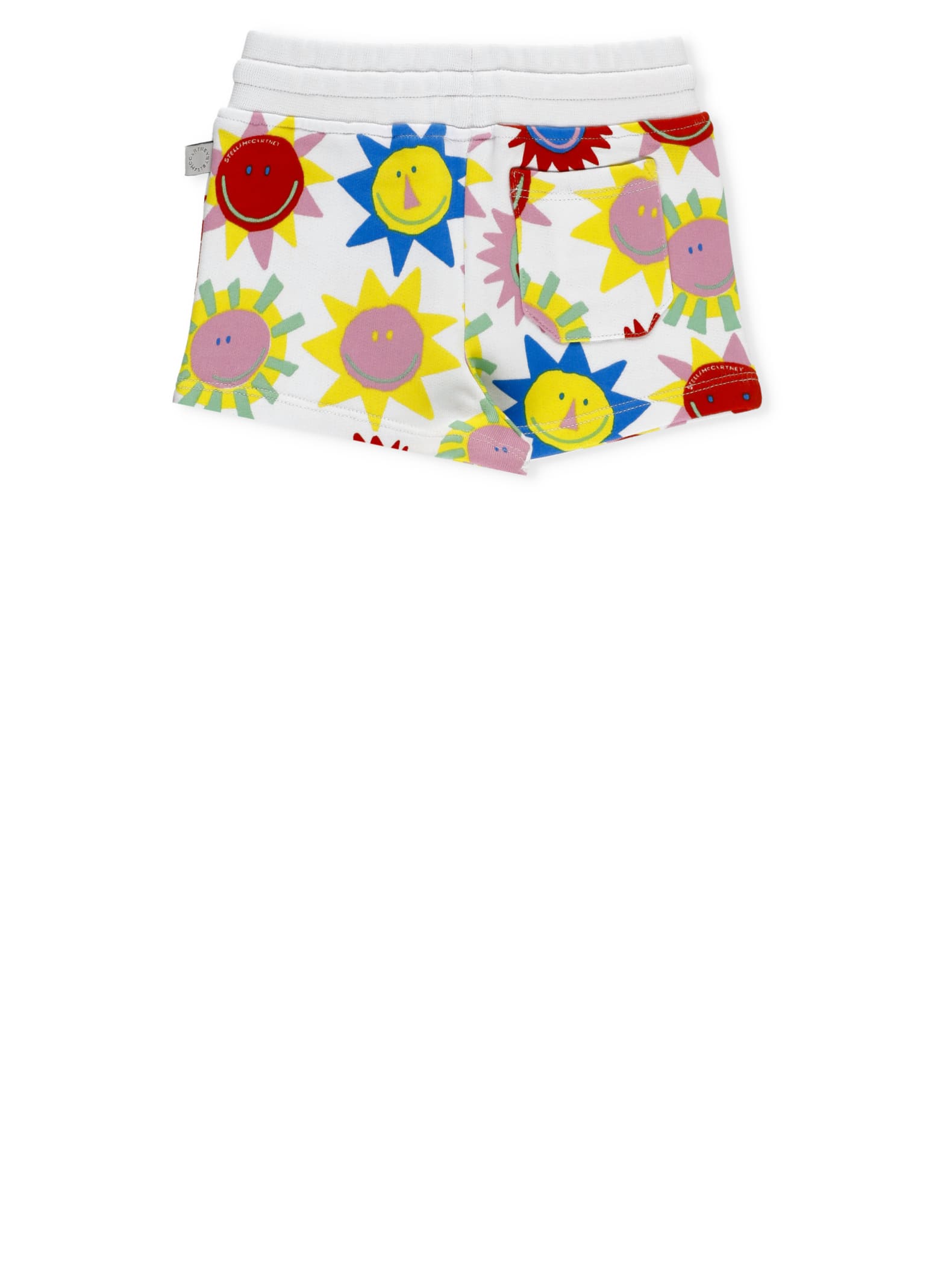 Shop Stella Mccartney Cotton Shorts With Print In White