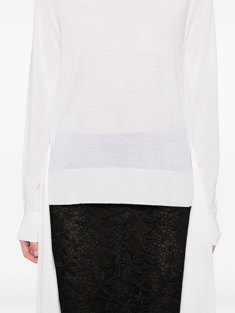 Totême Wool And Silk Blend Sweater In White
