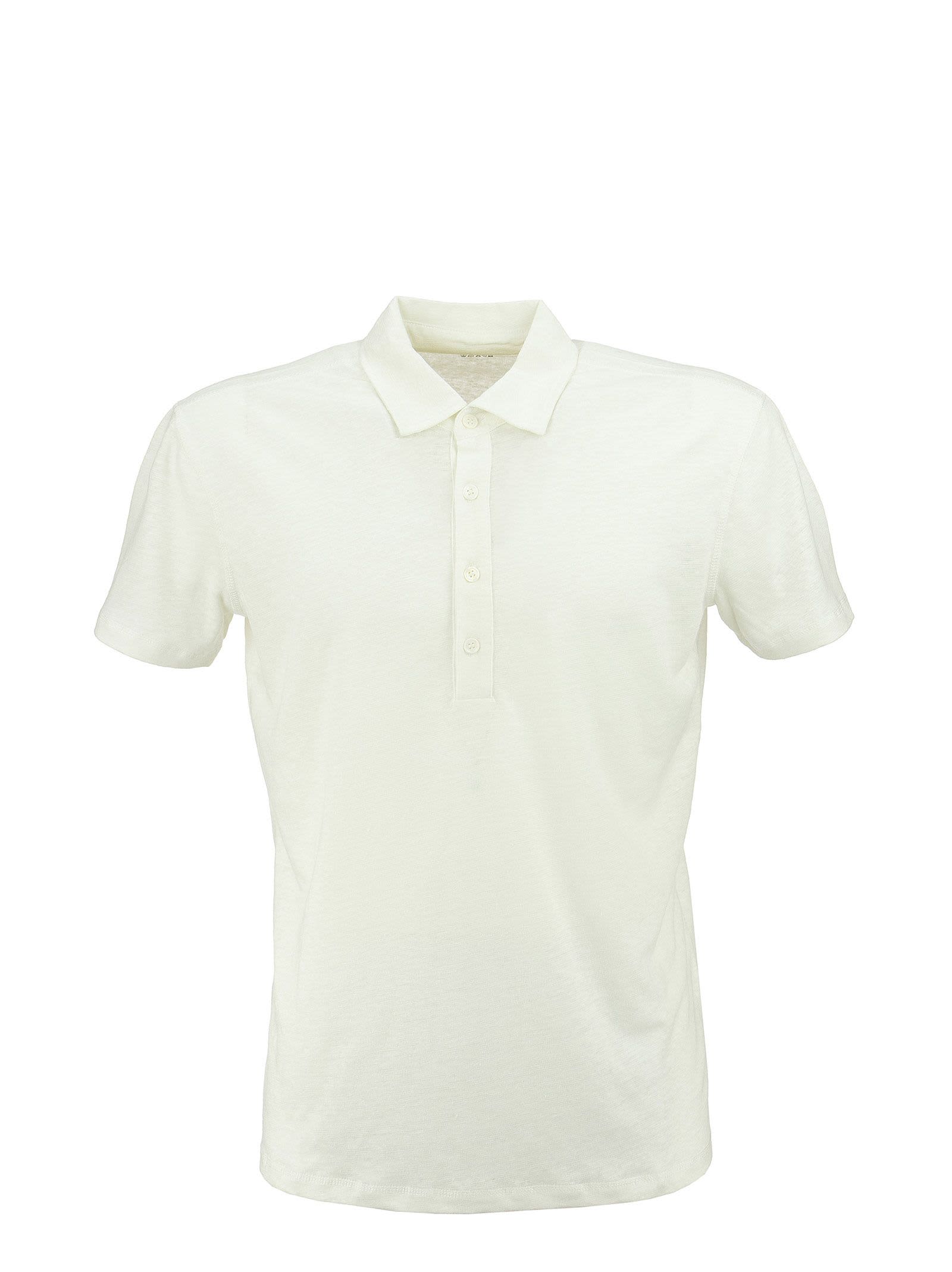 MAJESTIC LINEN POLO SHIRT WITH SHORT SLEEVES,M011 HPO009 001