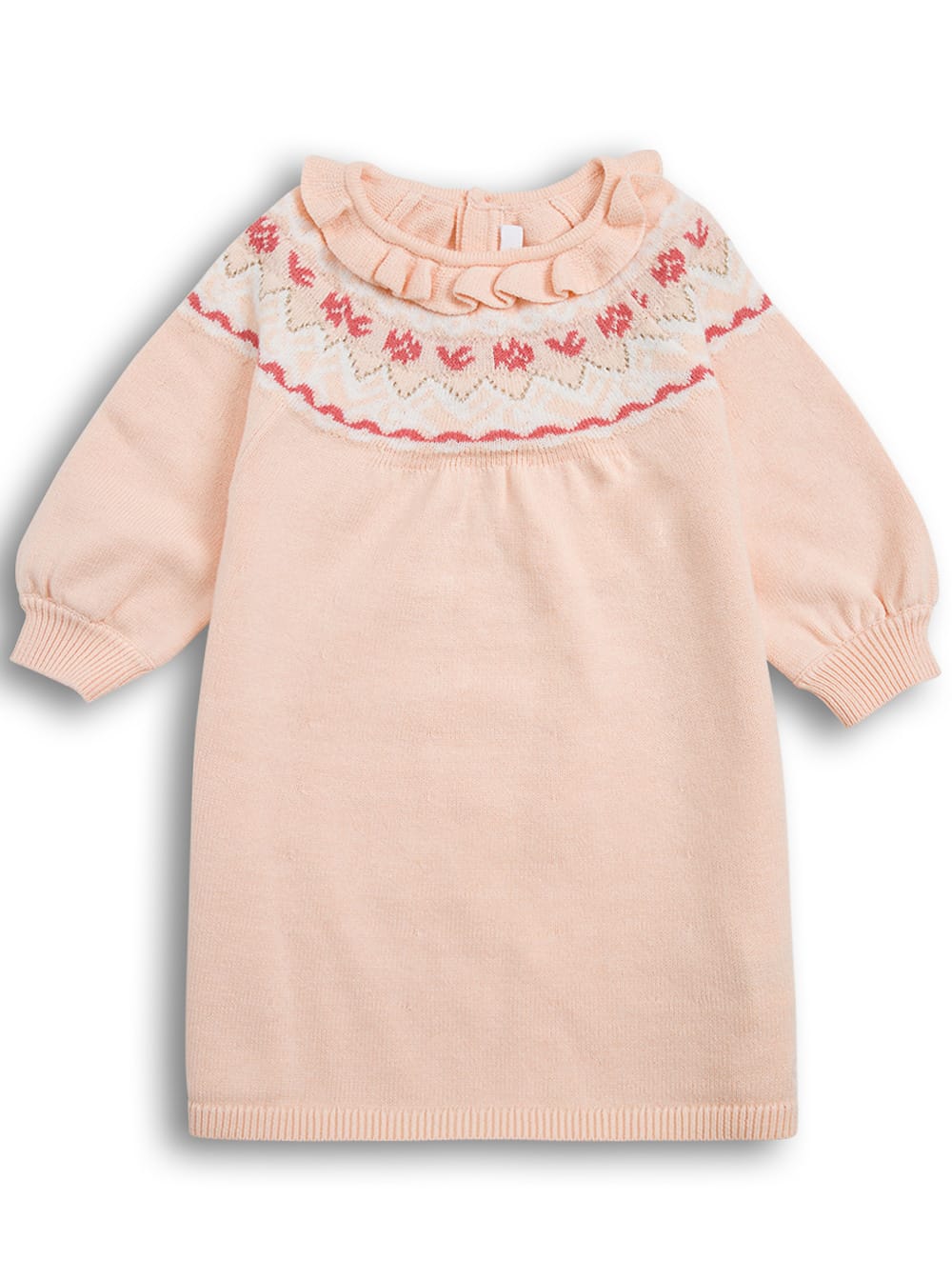 Chloé Pink Cotton Blend Dress With Embroidered Detail