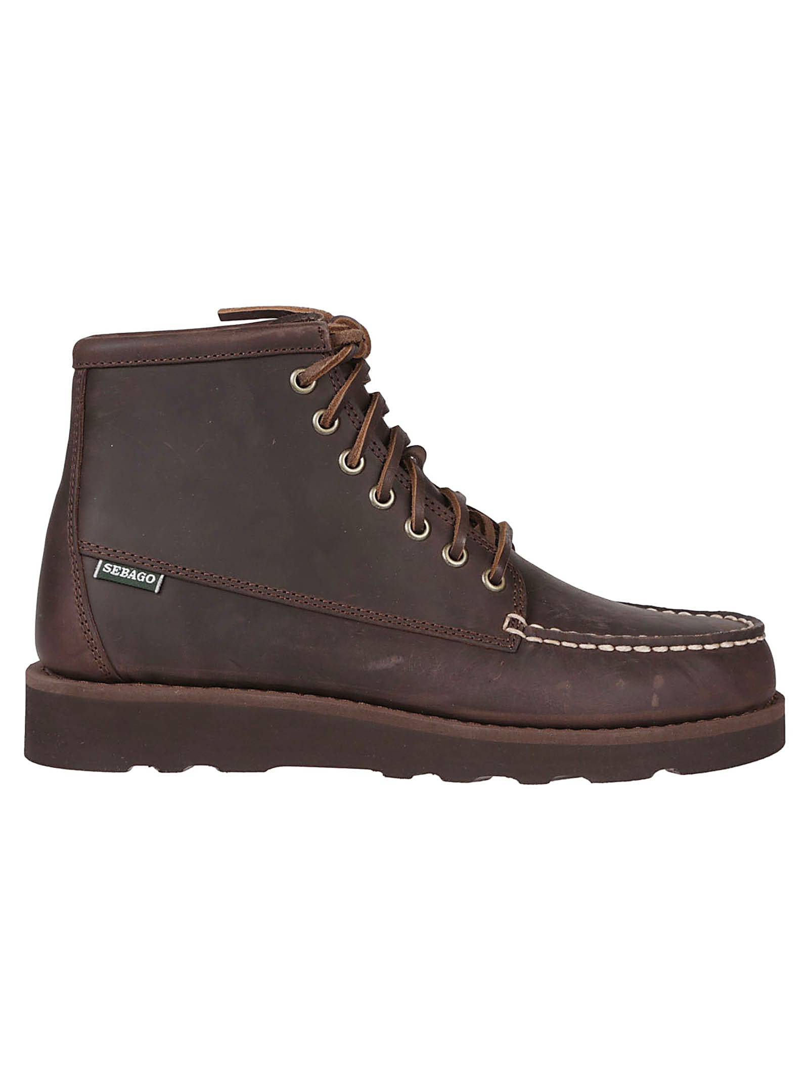 Shop Sebago Tala Mid Crazy Horse Ankle Boots In Total Dark Brown