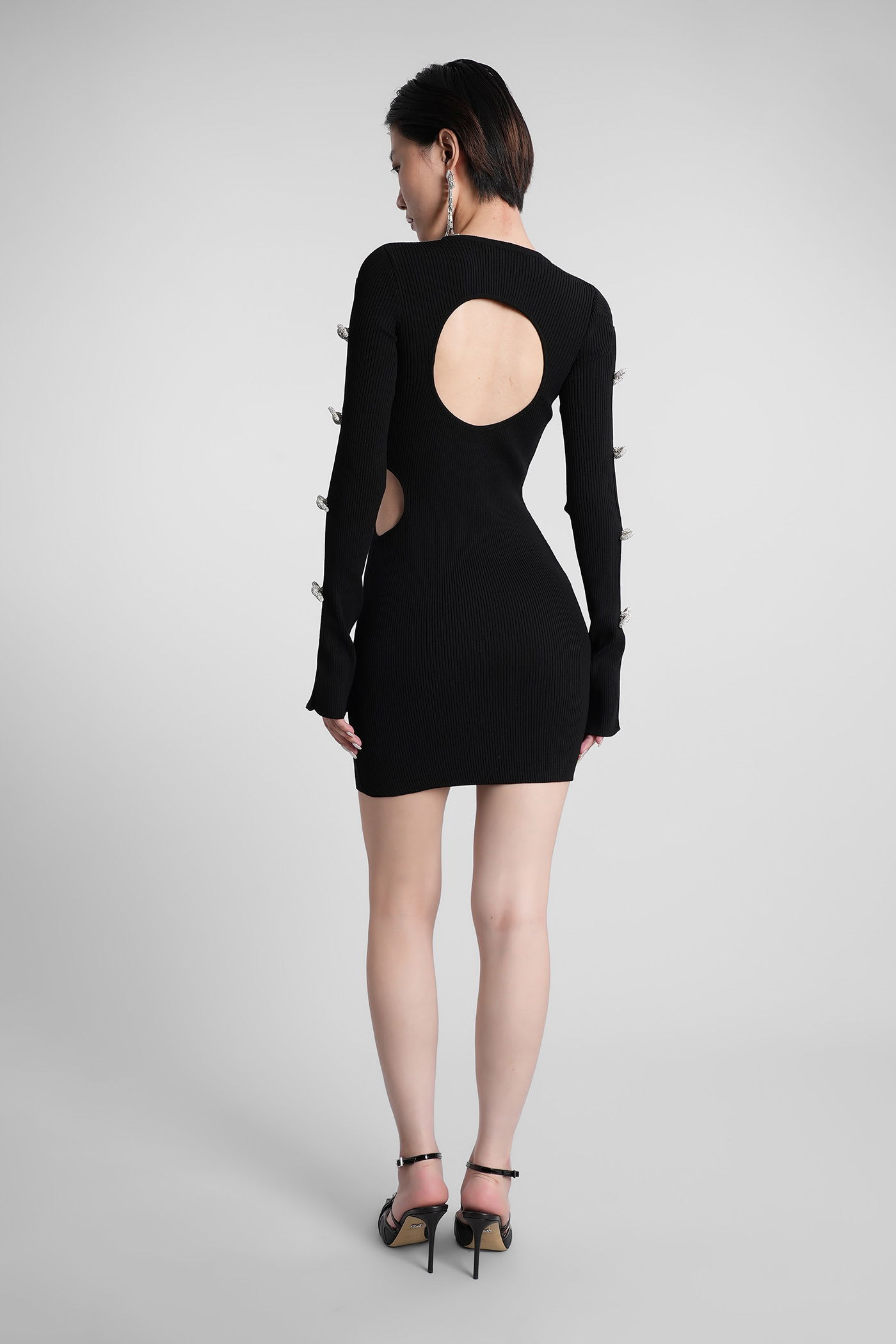 Mach &amp; Mach Dress Woman In Black Cotton In Black
