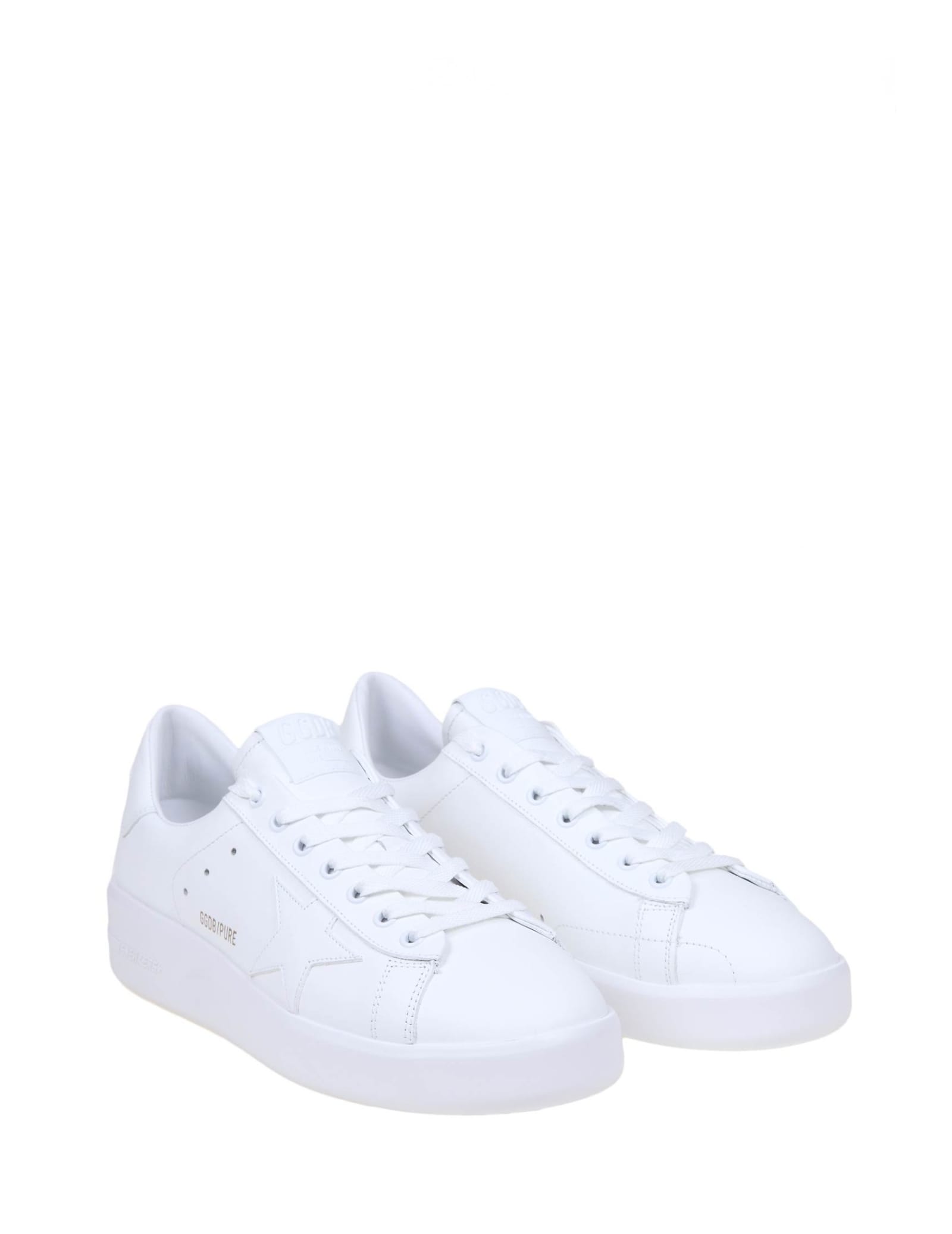 Golden Goose Pure Star Sneakers In White Eco-leather In White