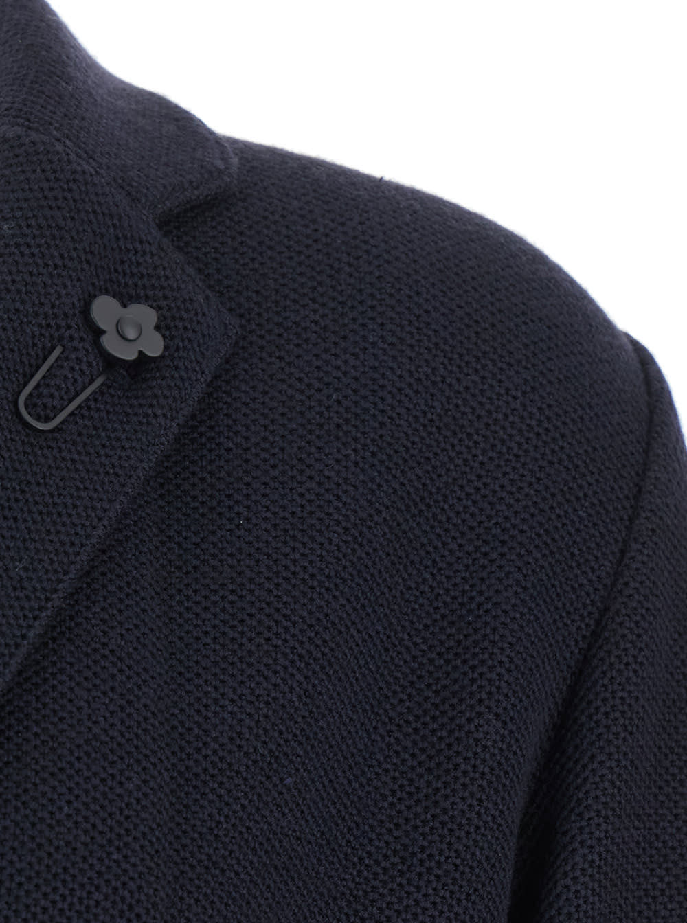 Lardini Blue Jacket With Classic Lapels And Button Fastening In Cotton Man In Blue