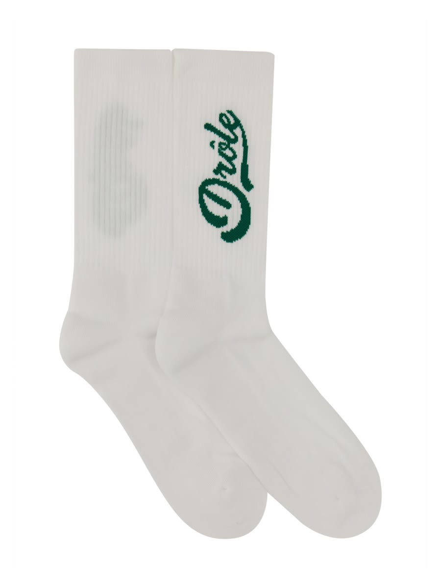 Drôle De Monsieur Sock With Logo In Green