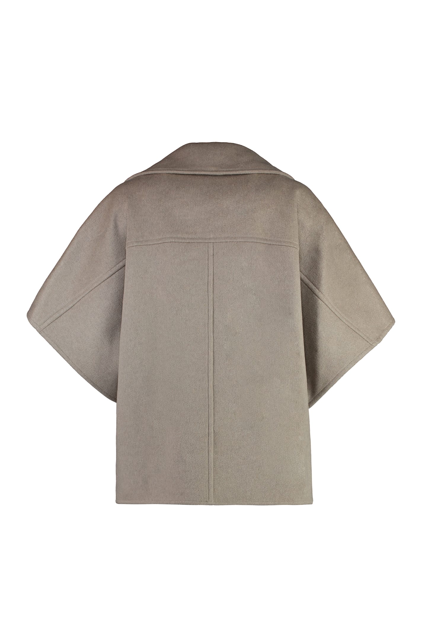 Shop Max Mara Segnale Cashmere Cape-coat In Ecru