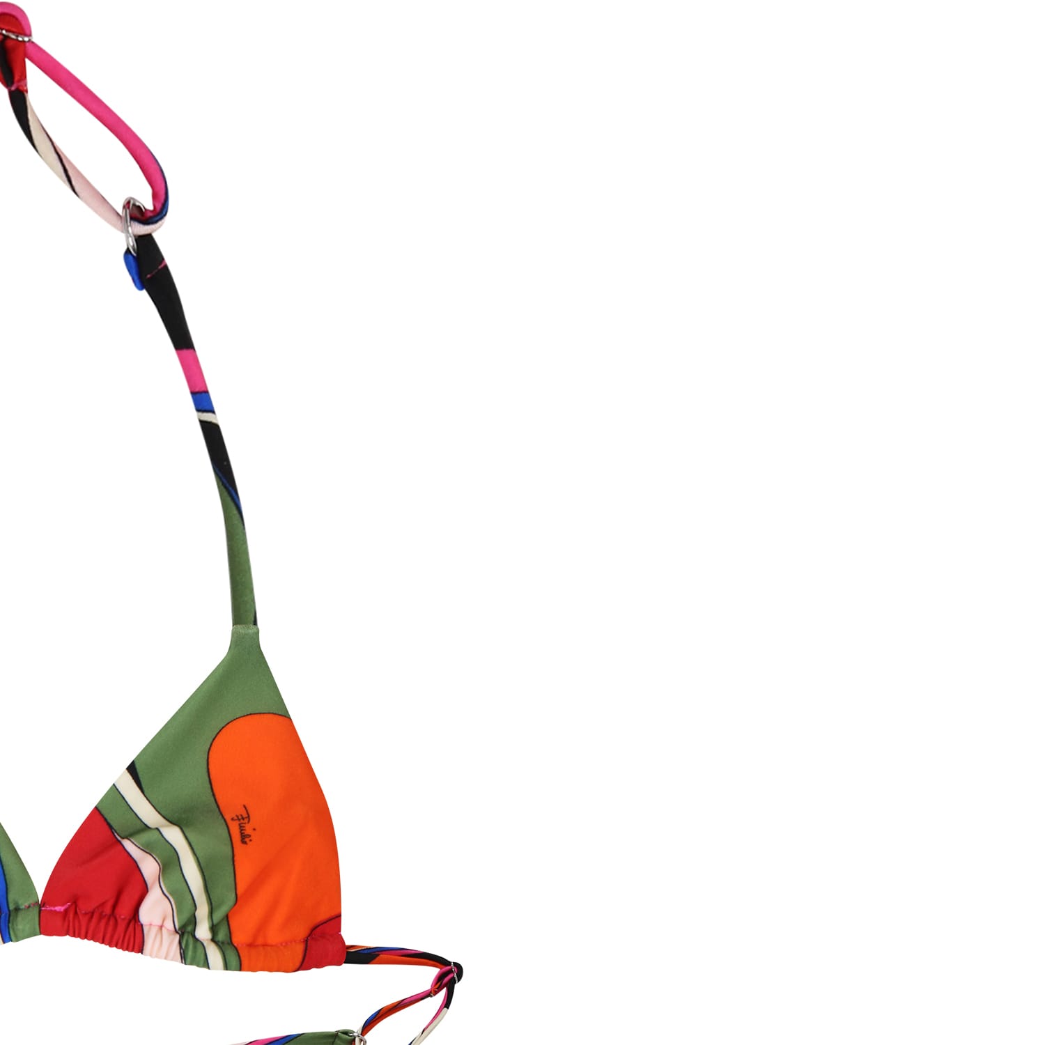 Shop Pucci Multicolor Bikini For Girl With Print And Logo
