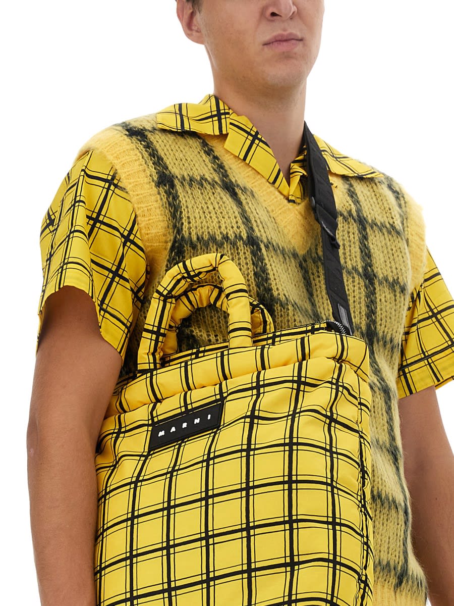 Shop Marni Quad Vest In Yellow