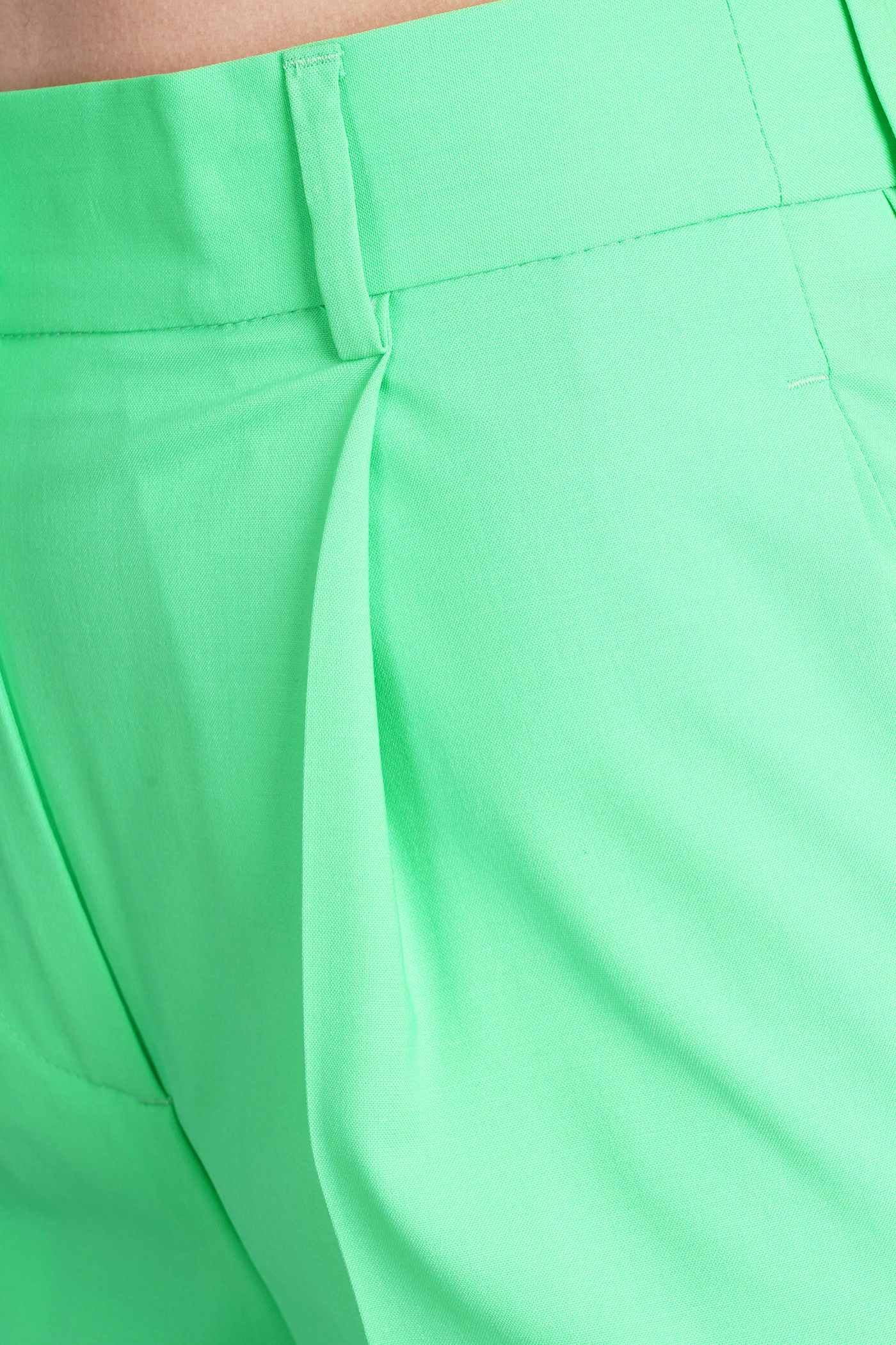 Shop Msgm Pants In Green Wool