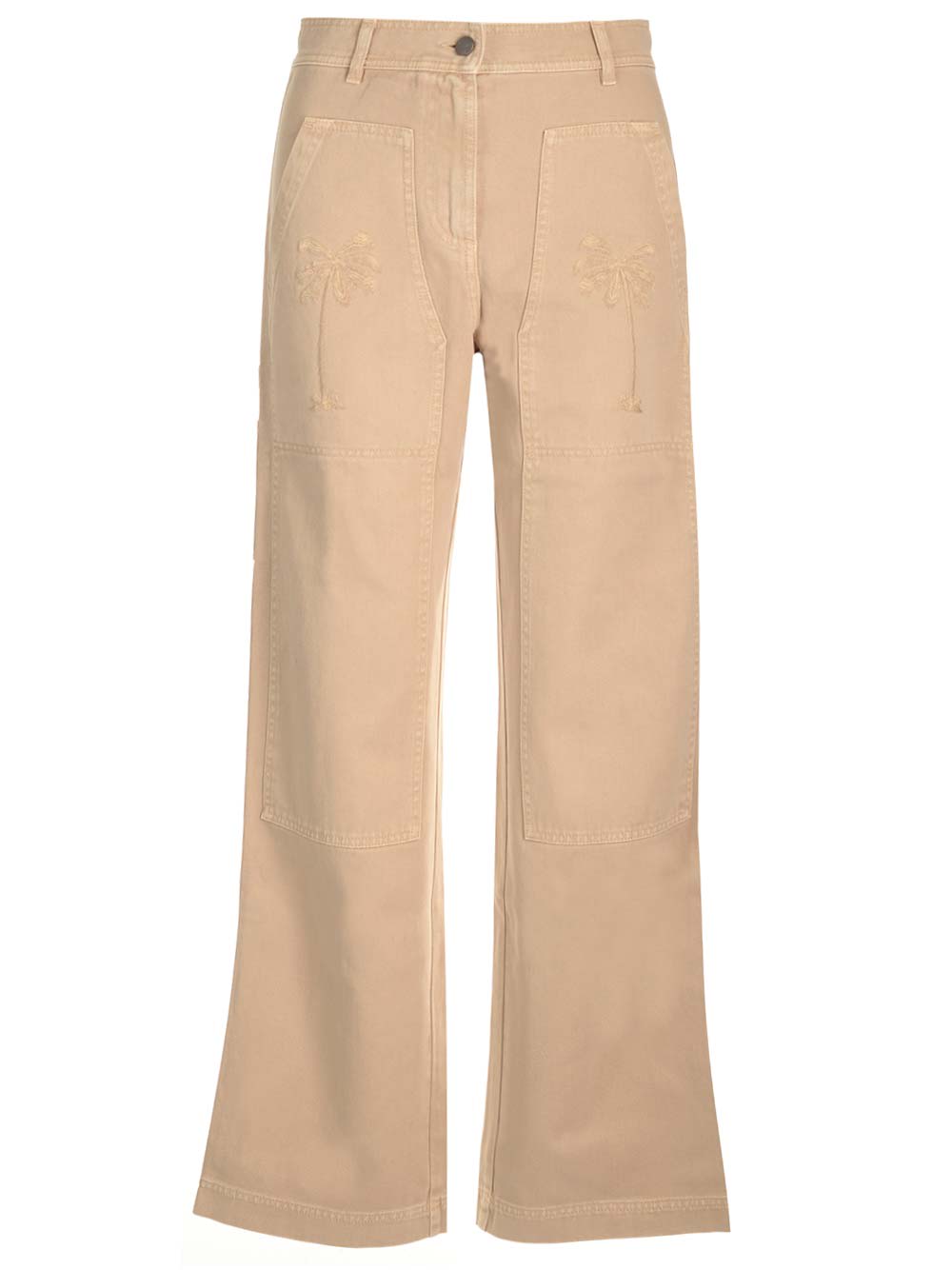 Shop Palm Angels Carpenter Style Trousers In Beige